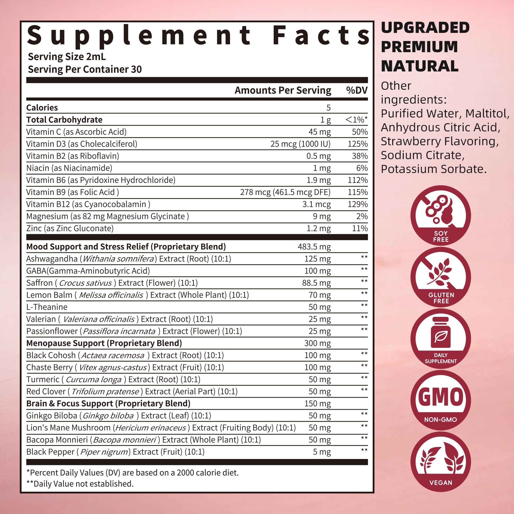 GREENPEOPLE Saffron Extract Supplements Drop - 24-in-1 88.5mg Saffron Extract with Ashwagandha,Black Cohosh & Lion's Mane for Mood&Focus,Stress Relief,Cortisol Reducer,Menopause – Vegan 2FL OZ GREENPEOPLEBuy Supplements Australia