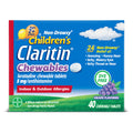 Claritin Children's Allergy Medicine, 24-Hour Non-Drowsy Loratadine 5mg Chewable Tablet, Antihistamine for Kids Ages 2 Years and Older, Grape Flavored, Dye-free, 40 Tablets Claritin buy supplements Au