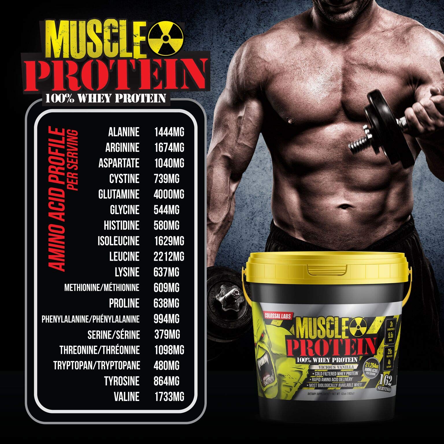 COLOSSAL LABS Muscle Protein Whey Powder [12 lbs/Pack of 1]–Chocolate Protein COLOSSAL LABSBuy Supplements Australia