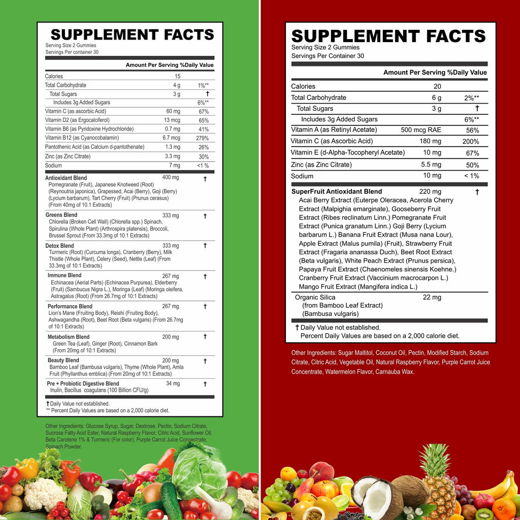 VITINITY Made with Real Fruit-Real Veggie Gummies-Superfood Vegetable Vitamin Sup VITINITYBuy Supplements Australia