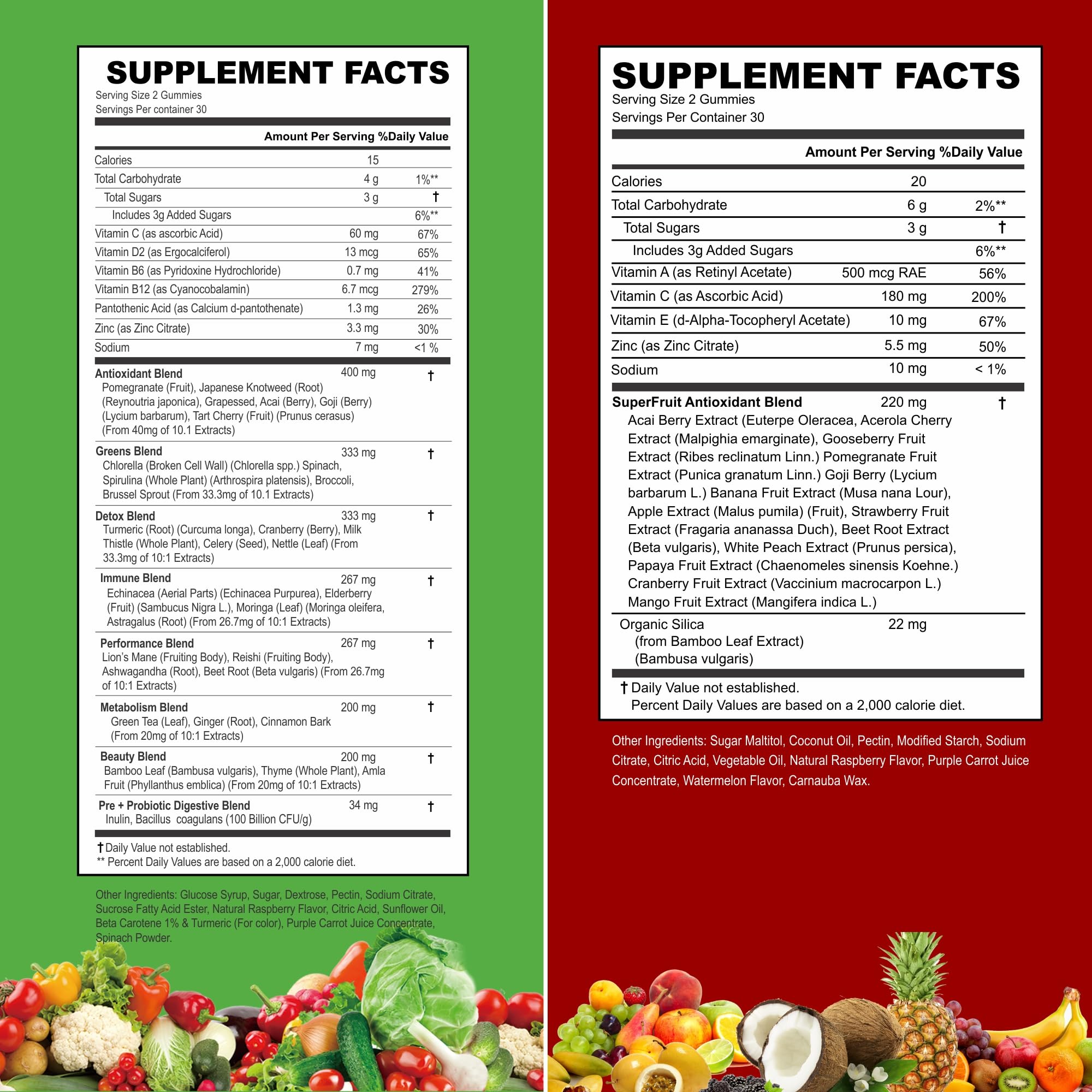 VITINITY Made with Real Fruit-Real Veggie Gummies-Superfood Vegetable Vitamin Sup VITINITYBuy Supplements Australia