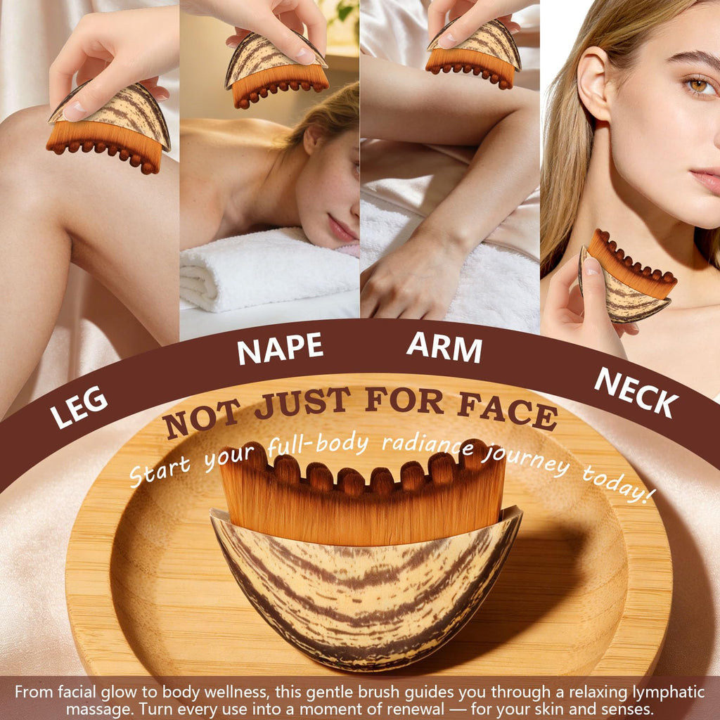 Pnctho 2026 New 2 Pcs Lymphatic Contour Face Brush,Lymphatic Drainage Massager for Chin & Neck, Jawline & Neck Lymphatic Massage Brush for Contouring, De-Puffing & Smoother Skin, Skin Firming 2 Pack Pnctho buy supplements Au