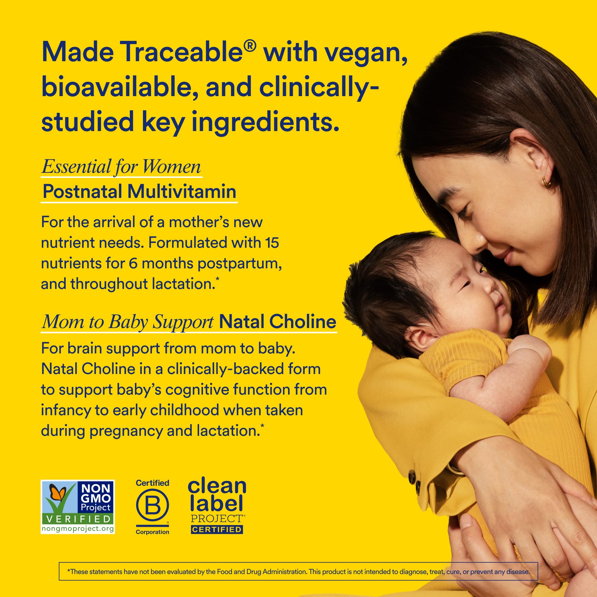 Ritual Postnatal Mom-to-Baby Set, Postpartum Multivitamin and Natal Choline Supplements, Supports Lactation, Immune Function, and Baby's Cognitive Function RitualBuy Supplements Australia