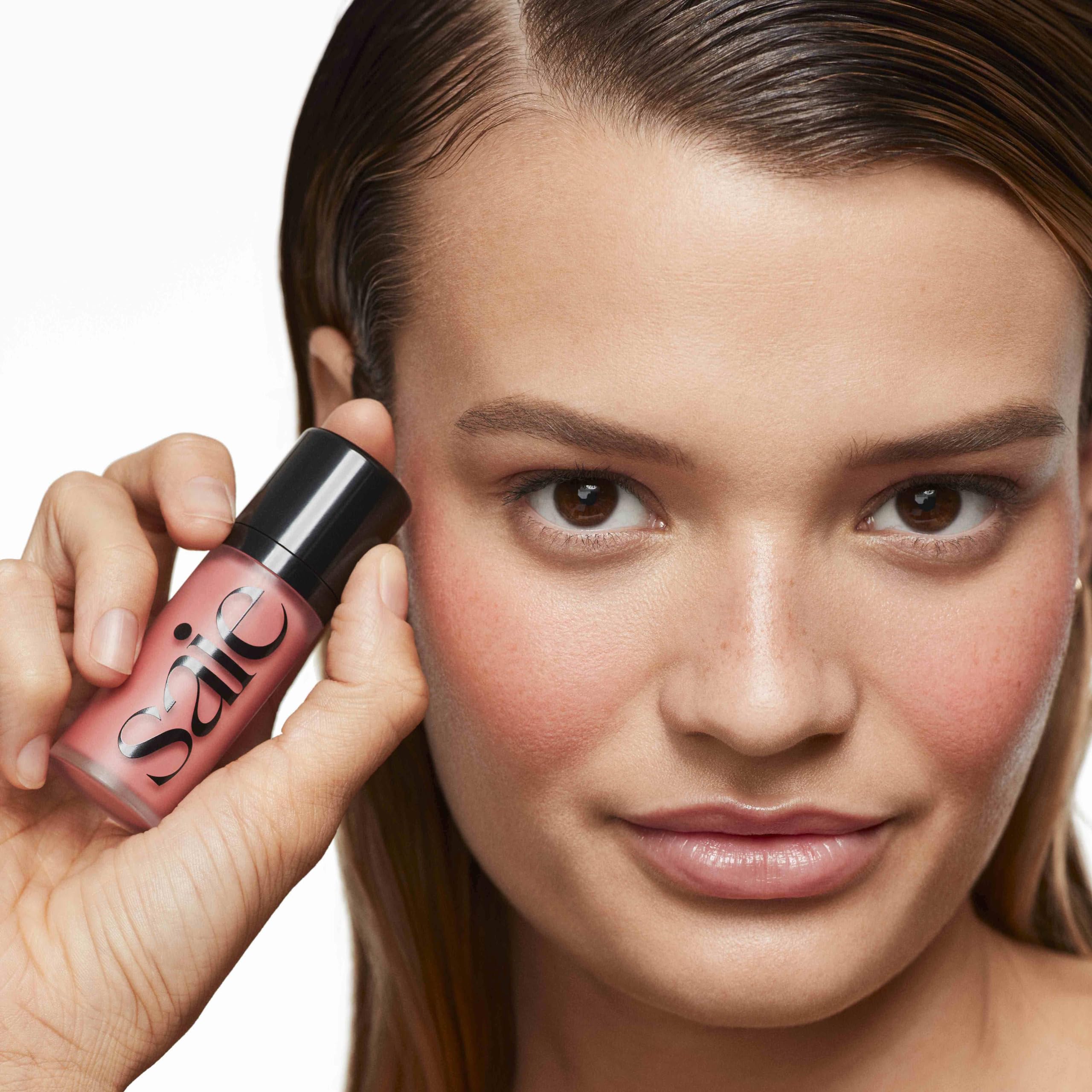 Saie Dew Liquid Blush for Cheeks - Hydrating Cream Blush Stick with a Blendable + Buildable Formula - Skincare Infused Dewy Cheek Tint for a Natural Flush - Glowy Makeup Essential - Sweetie (.40 oz) SaieBuy Supplements Australia