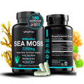 SPARTIS Certified Organic Sea Moss Capsules 2250mg Wildcrafted Irish Sea Moss Burdock Root Bladderwrack Supplement Raw Seamoss Pills & Powder (Pack of 1 at 180-Caps) SPARTISBuy Supplements Australia