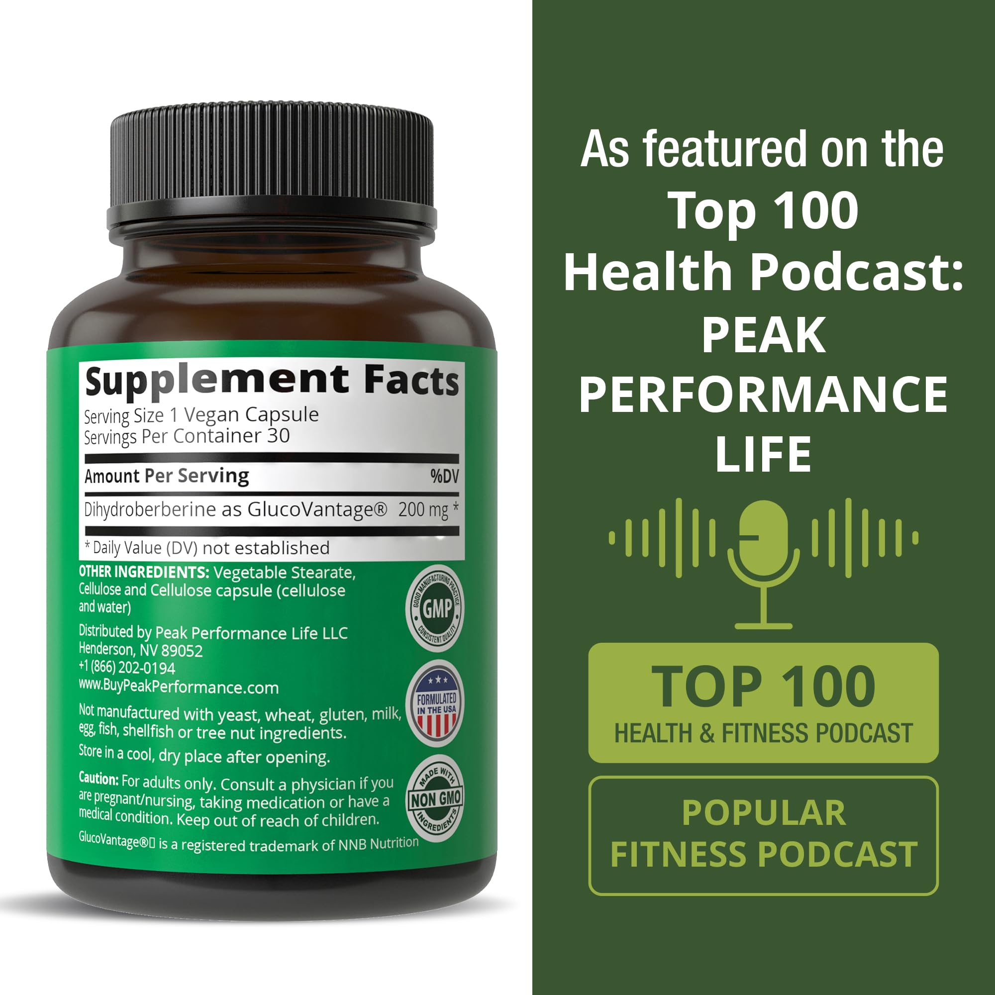 Dihydroberberine Super Berberine Supplement - GlucoVantage® 200mg Now 5X More Effective Than Regular Berberine HCL Powder Capsules. Metabolism Support Keto Friendly Plus Vegan Extract Pills Peak PerformanceBuy Supplements Australia