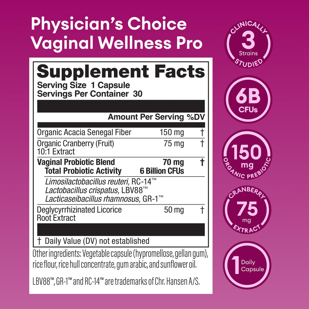 Physician's CHOICE Feminine Power Duo Bundle - Vaginal Probiotic 30ct + Womens Probiotic 60ct Physician's CHOICEBuy Supplements Australia