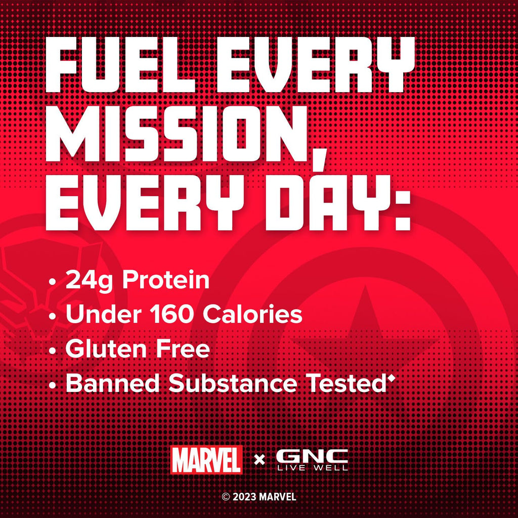 GNC Pro Performance 100% Whey - Marvel: Royal Caramel Cookie - 25 Servings GNCBuy Supplements Australia
