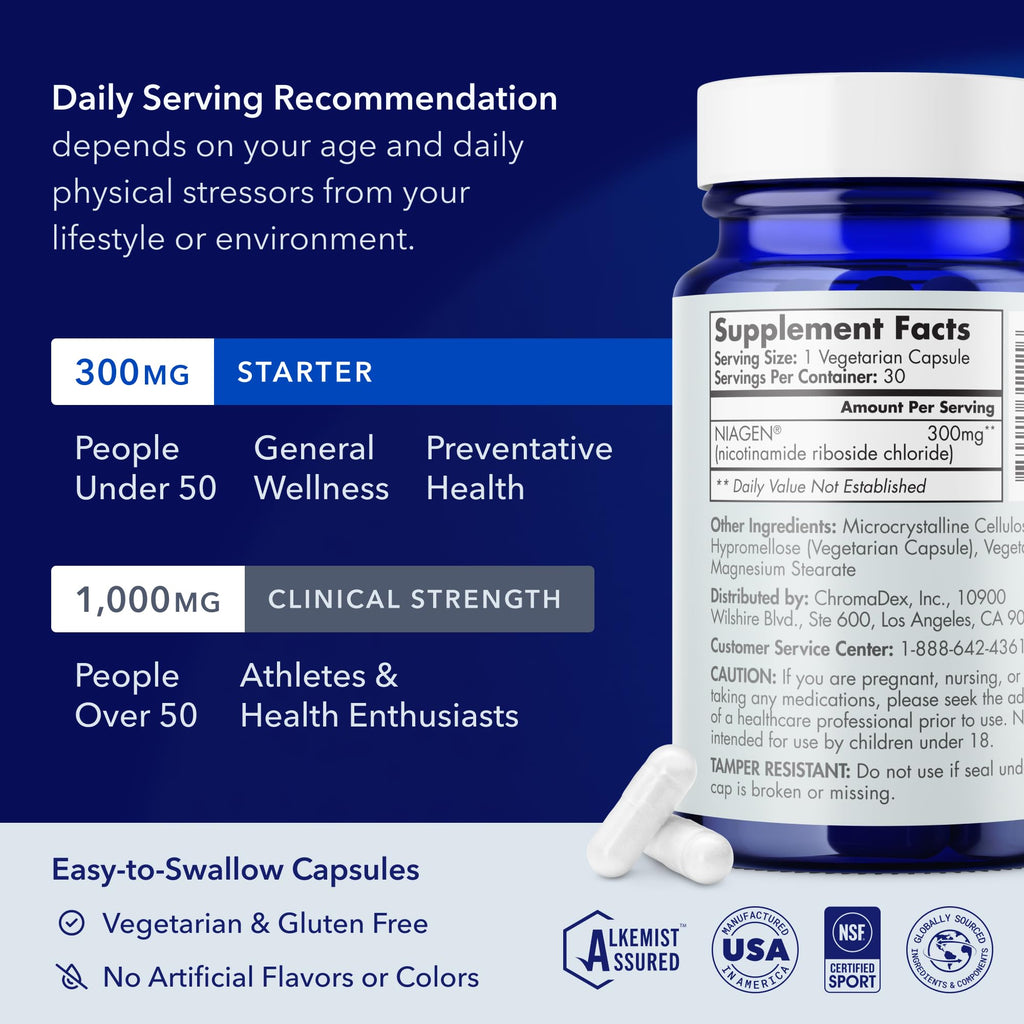 TRU NIAGEN 300mg + Beauty Bundle. A Comprehensive Bundle for Daily NAD+ Support with targeted Beauty Actives for Healthy Skin, Hair, and Nails at The Cellular Level. TRU NIAGENBuy Supplements Australia