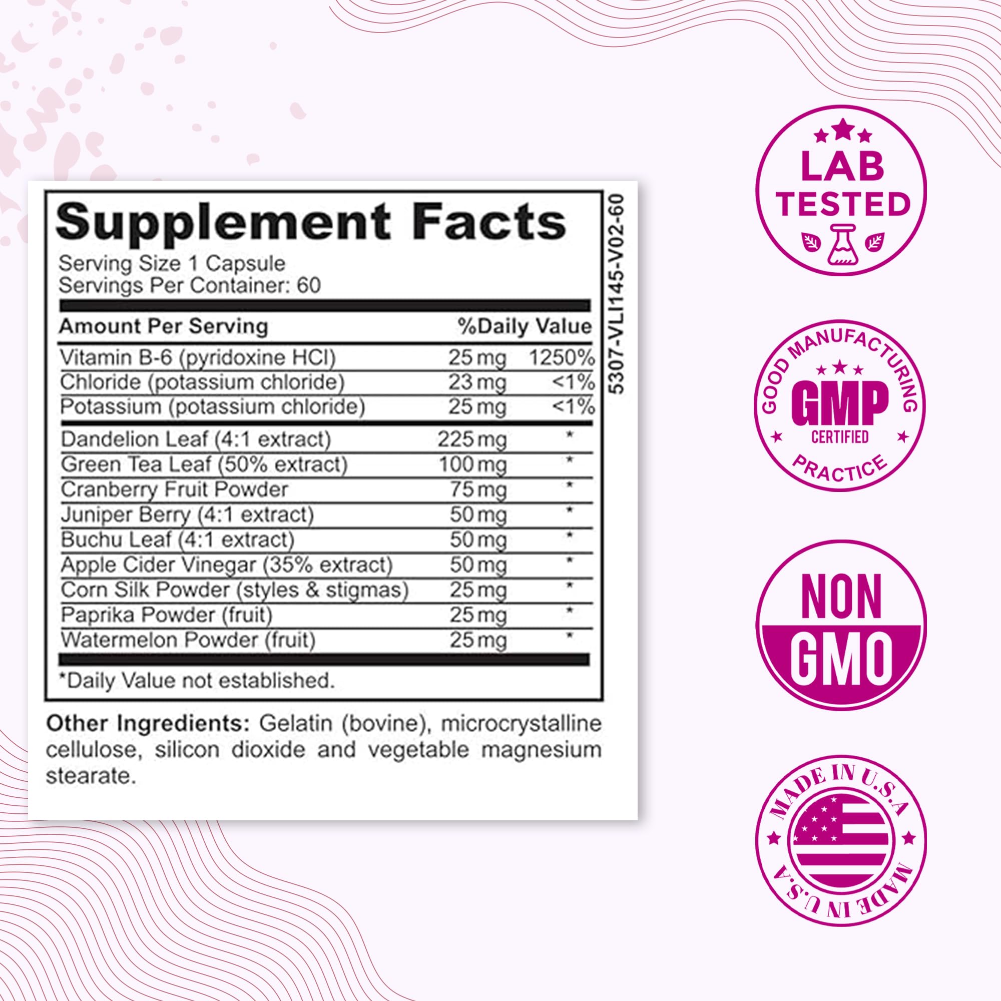 Water Retention Pills for Women Bloating Relief with Vitamin B6, Dandelion & Green Tea Natural LADYME WOMEN'S HEALTHBuy Supplements Australia