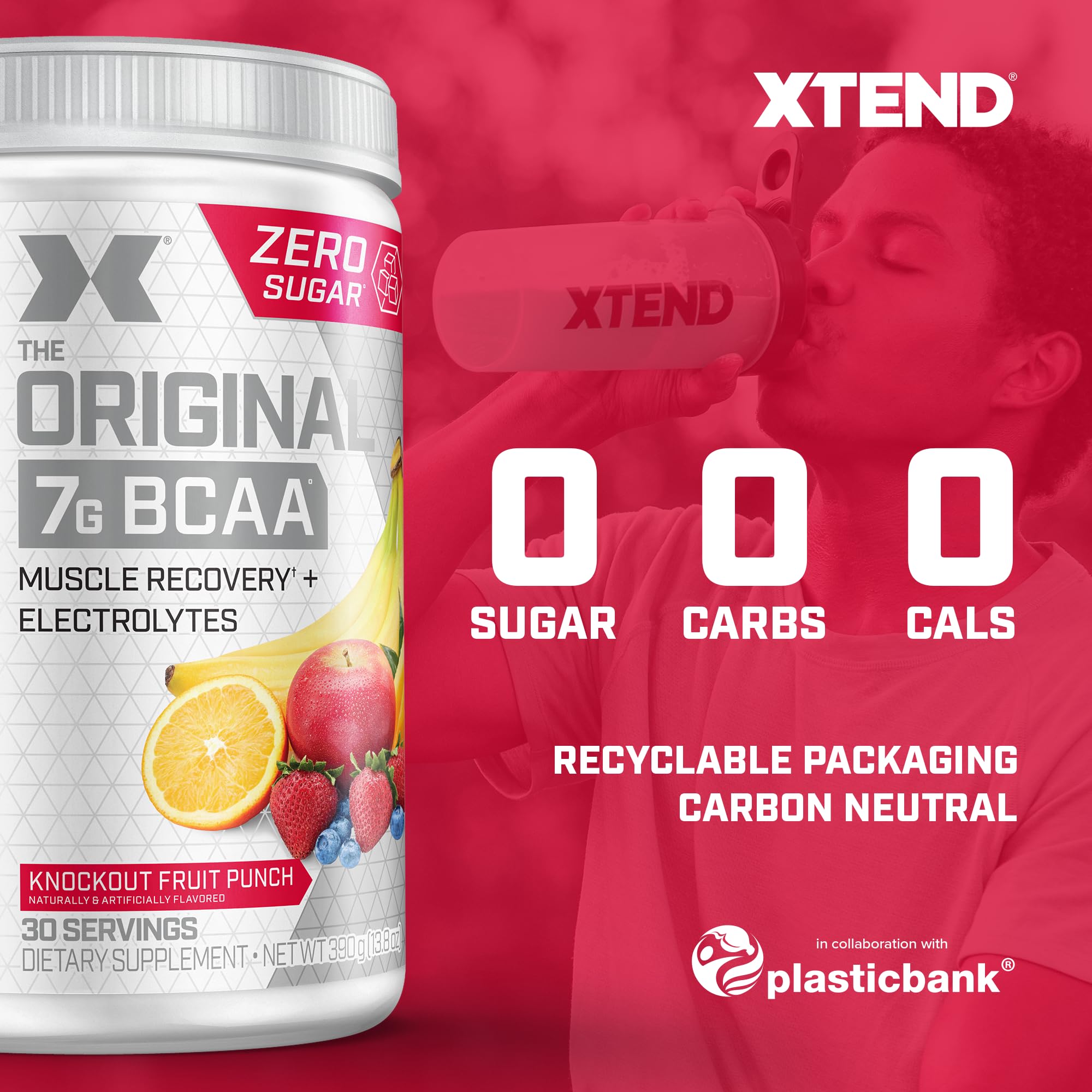 Cellucor Pre Workout & BCAA Bundle, C4 Original Pre Workout Powder, Fruit Punch, 30 Servings + XTEND BCAA Powder, Knockout Fruit Punch, 30 Servings
