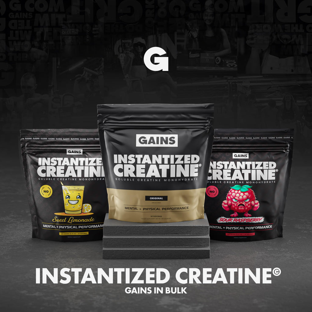 Gains in Bulk Instantized Creatine Monohydrate for Women and Men, Soluble Creatine Powder, Supports Muscle Building, Strength and Performance, Bodybuilding Supplements, Unflavored, 30 Servings GAINS IN BULK GAINSINBULK.COMBuy Supplements Australia