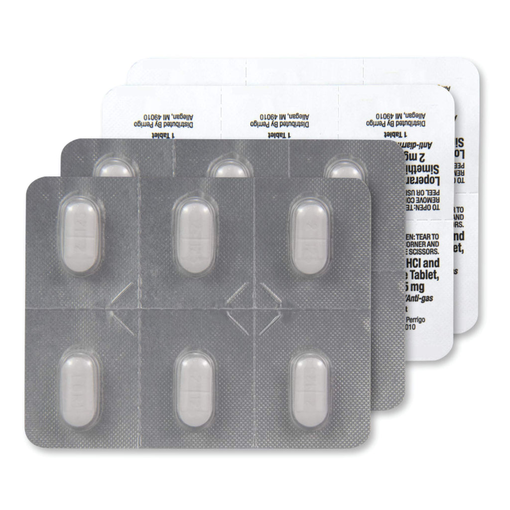 Amazon Basic Care Loperamide Hydrochloride 2 mg and Simethicone 125 mg Tablets, Multi-Symptom Relief, Anti-Diarrheal, Bloating and Cramps, Gas Relief, 24 Count Amazon Basic Care buy supplements Au