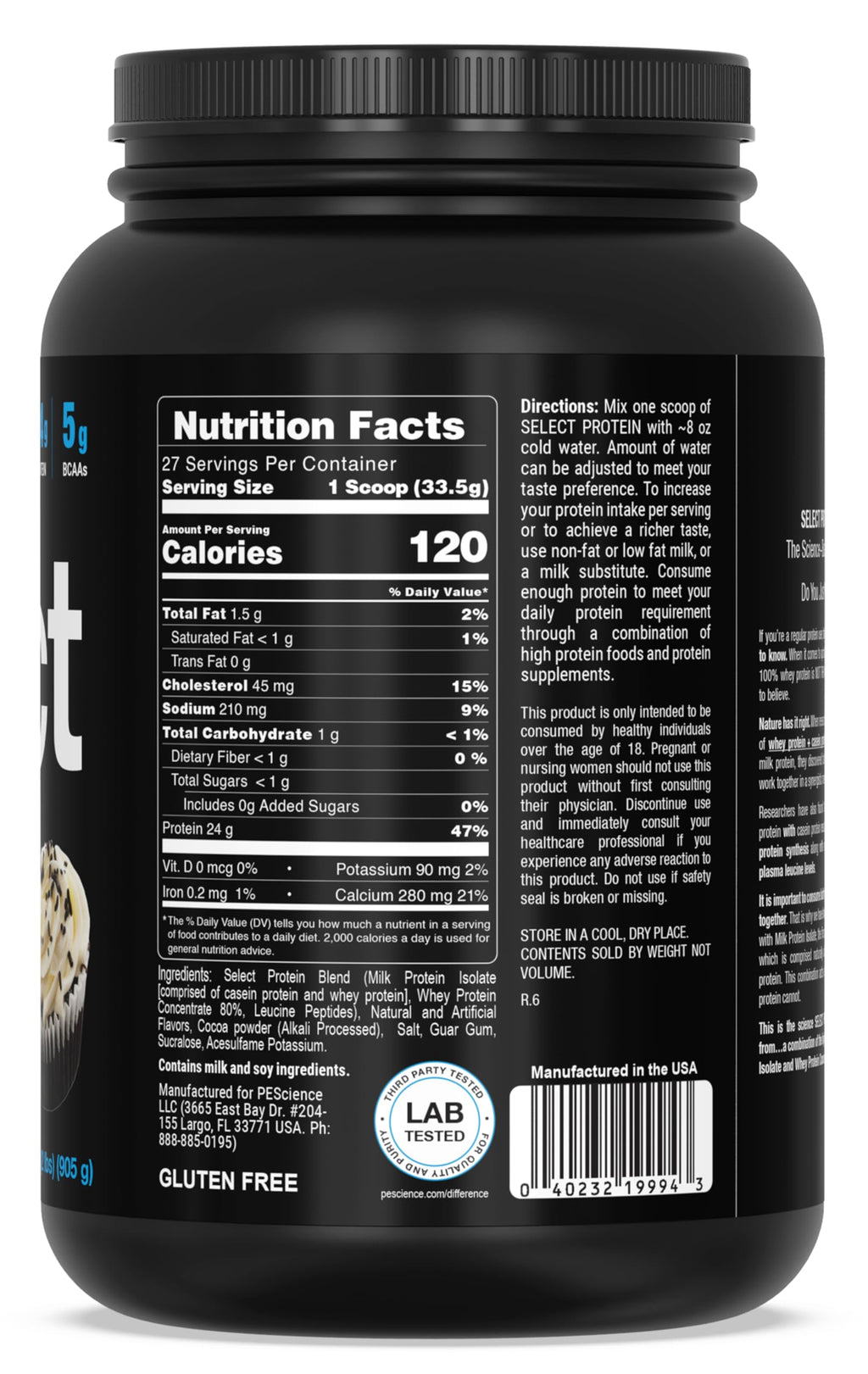 PEScience Select Low Carb Protein Powder, Chocolate Cupcake, 27 Serving, Keto PEScienceBuy Supplements Australia
