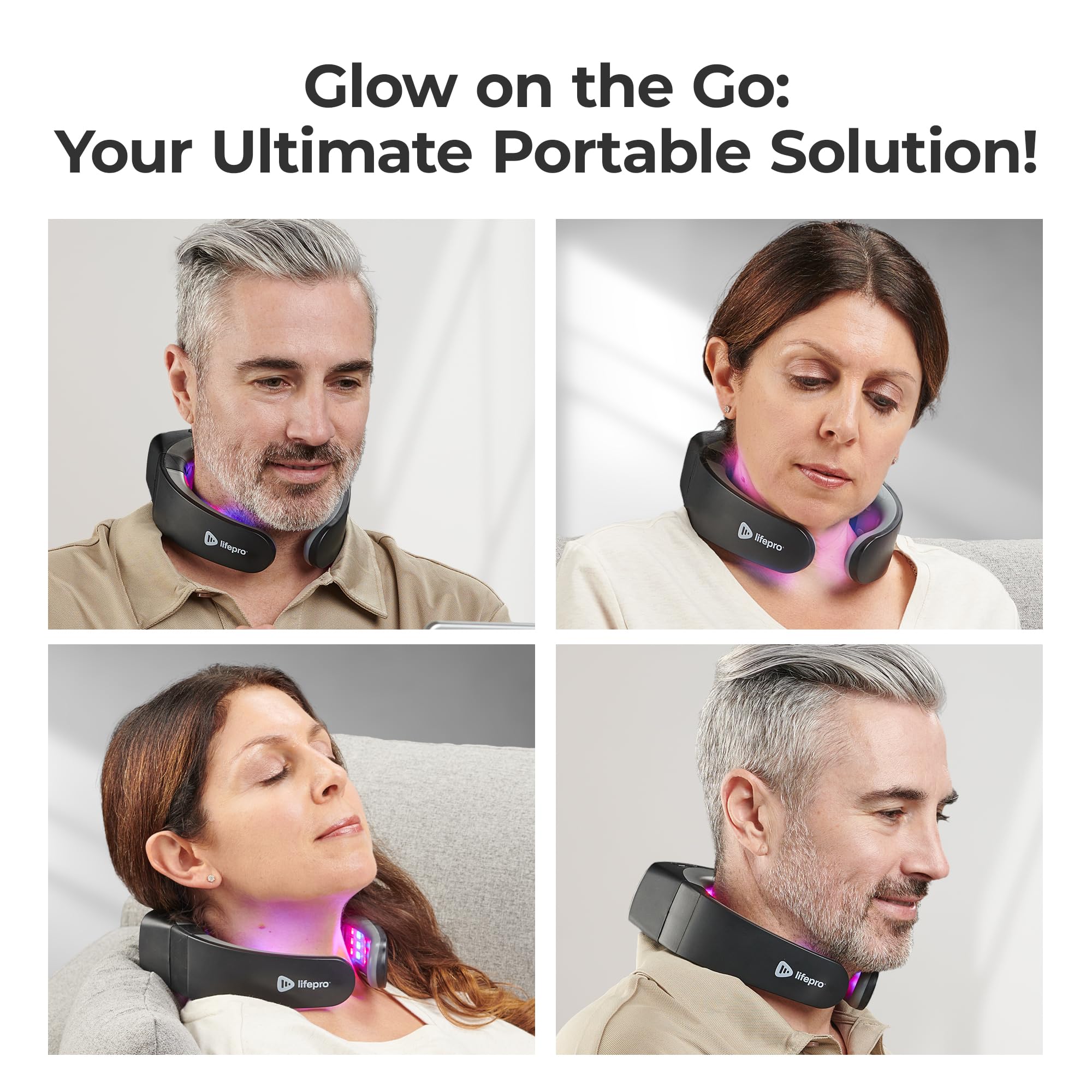 Lifepro Red Light Therapy for Neck - Compact & Rechargeable Red Light Therapy Device- On-The-Go LifeProBuy Supplements Australia
