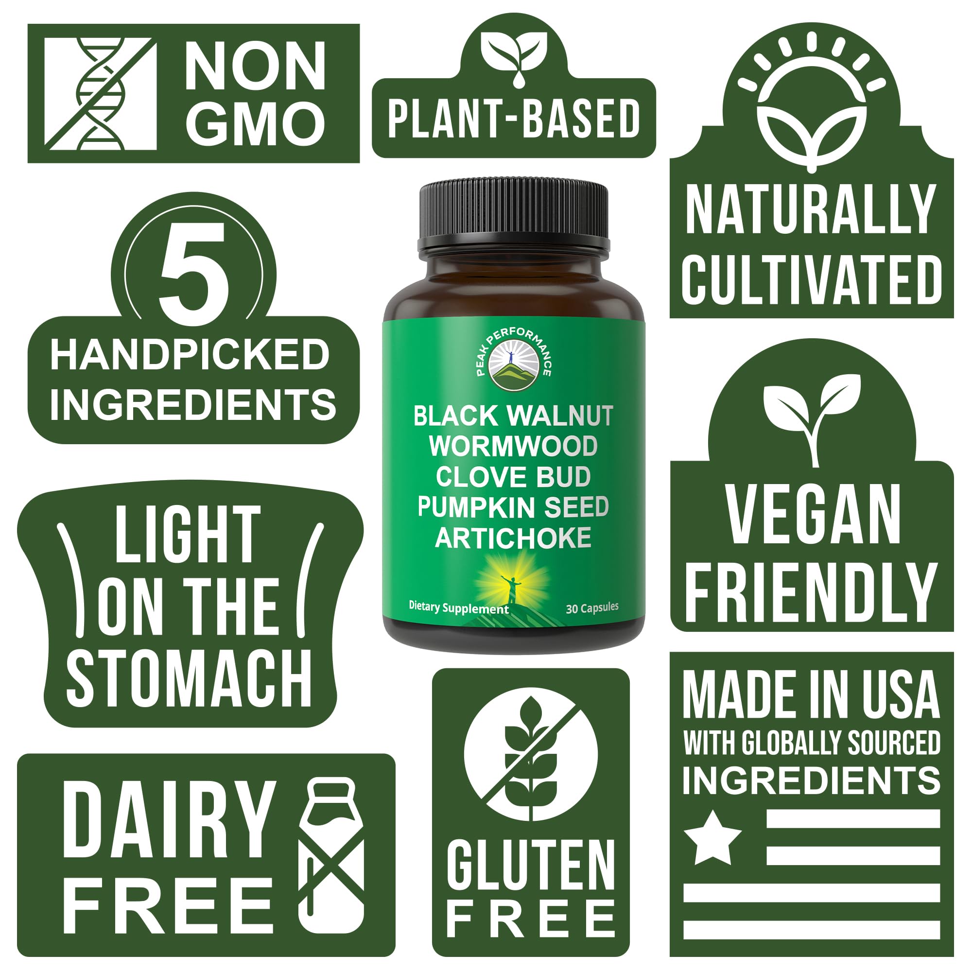Wormwood Black Walnut Clove Cleanse for Humans. Elimination Detox + Intestinal Support Capsules Supplement for Adults and Kids. Pills with Artichoke and Pumpkin Seed for Additional Benefits Peak PerformanceBuy Supplements Australia