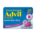 Advil Junior Strength Chewable Ibuprofen Pain Reliever and Fever Reducer, Children's Ibuprofen for Pain Relief, Grape - 24 Tablets AdvilBuy Supplements Australia