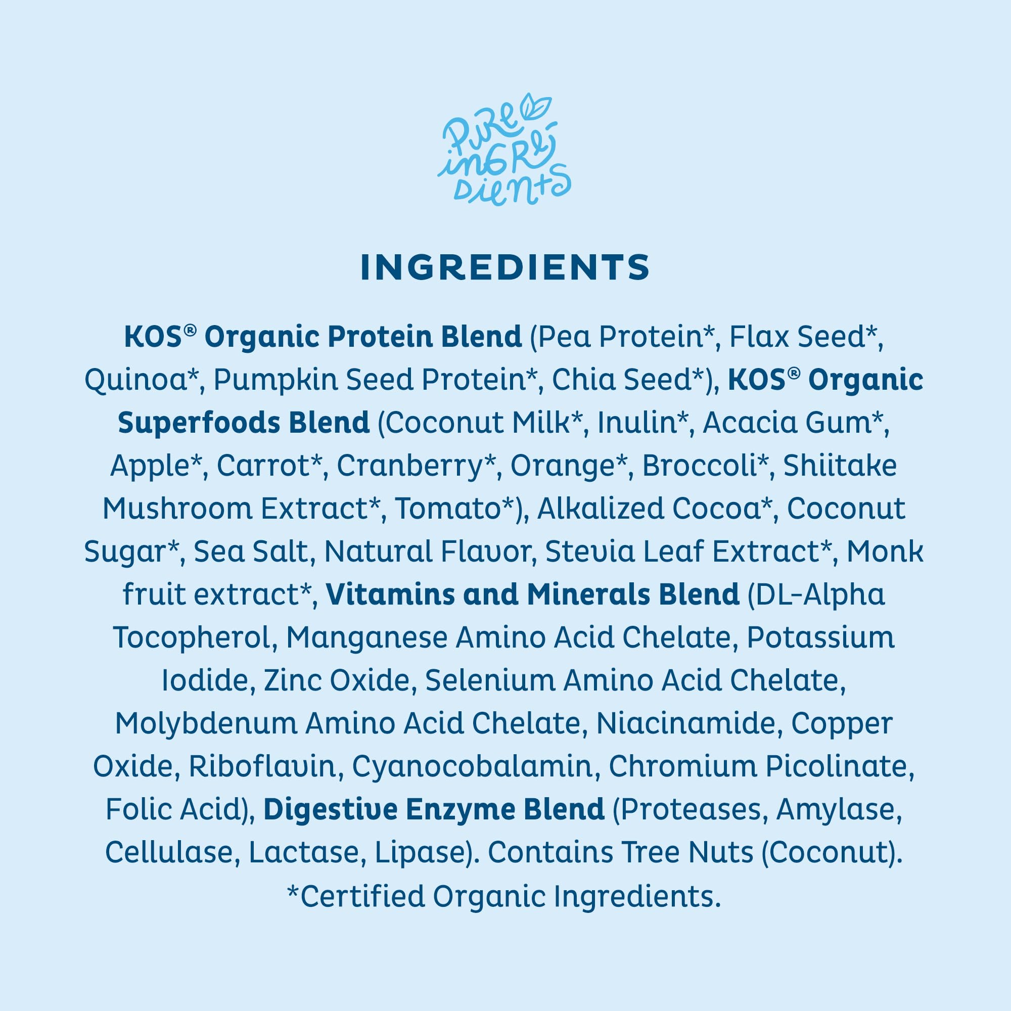 KOS Plant Based Protein Powder, Blueberry Muffin - Organic Pea Protein Superfood KOSBuy Supplements Australia