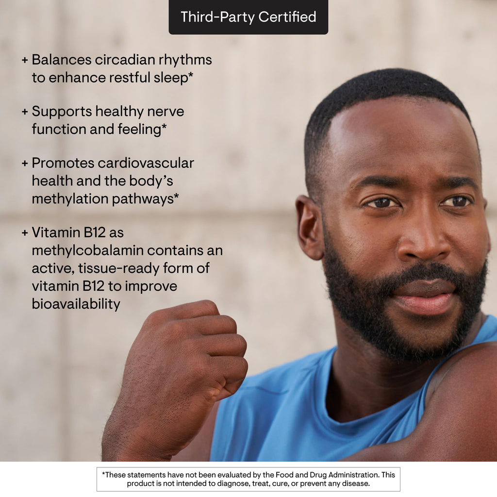 THORNE - Vitamin B12 - as Methylcobalamin - Supports Heart & Nerve Health, Blood Cell Function, Healthy Sleep & Methylation* - Gluten, Dairy & Soy-Free - 60 Servings THORNEBuy Supplements Australia