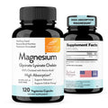 Sandhu's Magnesium Glycinate Lysinate | 120 Easy to Swallow Chelated Vegan Capsules | Magnesium Lysine Chelate Supplement for High Absorption | for Best Sleep, Leg Cramps, Relaxation Sandhu'sBuy Supplements Australia