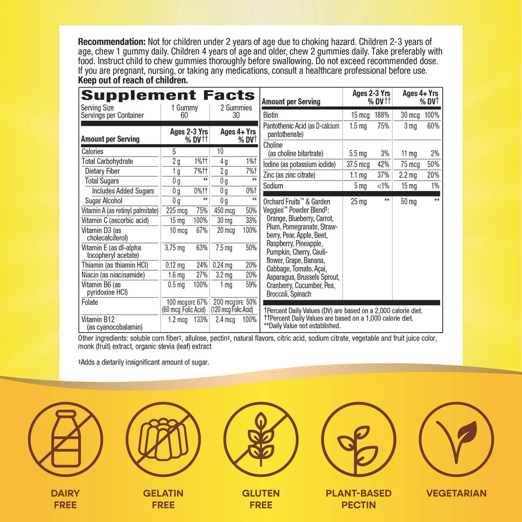 Nature’s Way Alive! Kids Zero Sugar Gummy Multivitamins, for Kids Ages 2+, Supports Bone, Eye & Immune Health Nature's WayBuy Supplements Australia