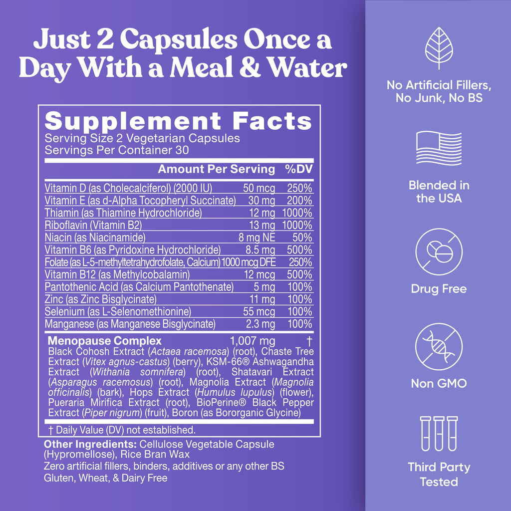 Staying Cool Menopause Supplements for Women – Hormonal Hot Flash Relief, Weight Support, & Night Sweats – Vitex Chaste Tree & Black Cohosh – 60 Vegetarian Soft Capsules Eu NaturalBuy Supplements Australia