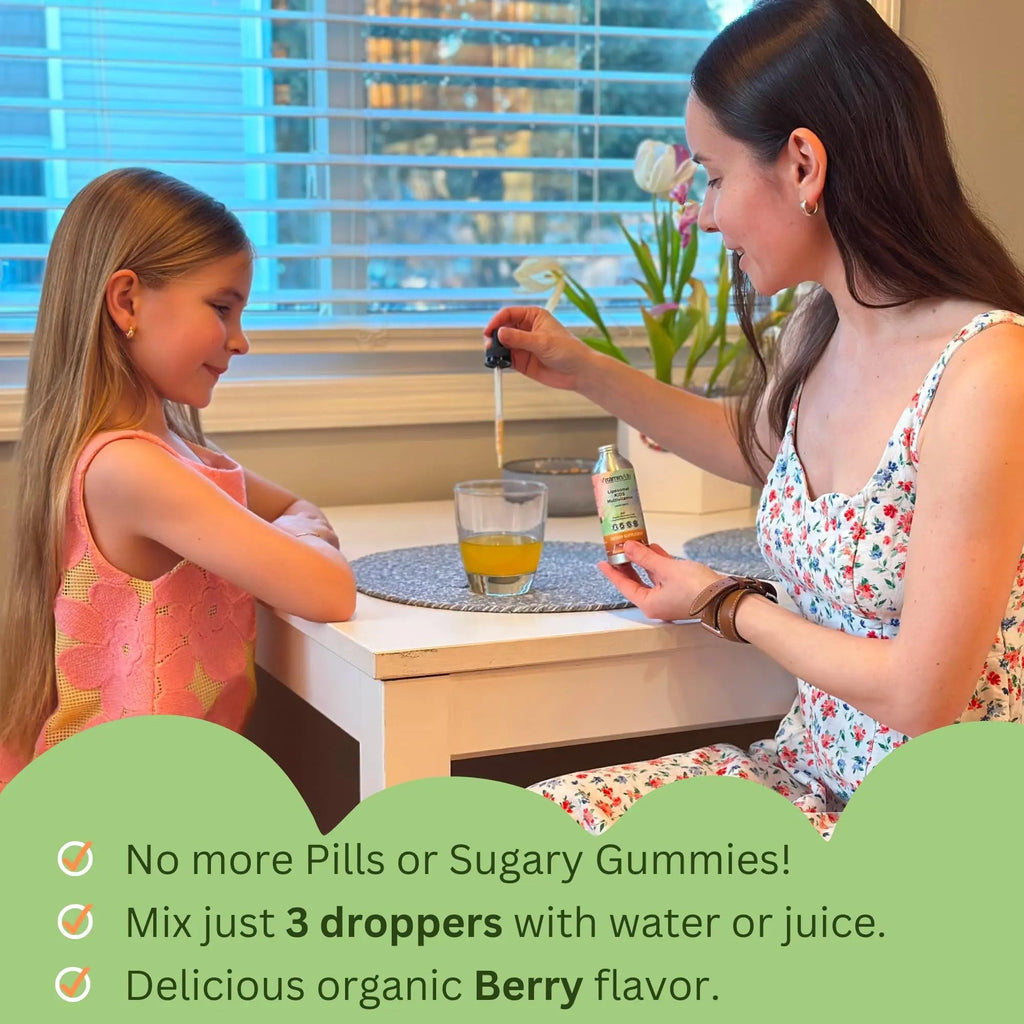 Vitaminally Liposomal Kids Liquid Multivitamin | Non-GMO | Clean | Sugar Free | Gluten Free | Organic Berry Flavors | Vitaminally