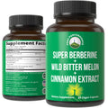 Ultra High Strength 4-in-1 Super Berberine Patented GlucoVantage + Wild Bitter Melon + Cinnamon Extract + Chromium Picolinate Vegan Capsules. Great Supplement to Support After-Meal Spikes and Energy Peak PerformanceBuy Supplements Australia