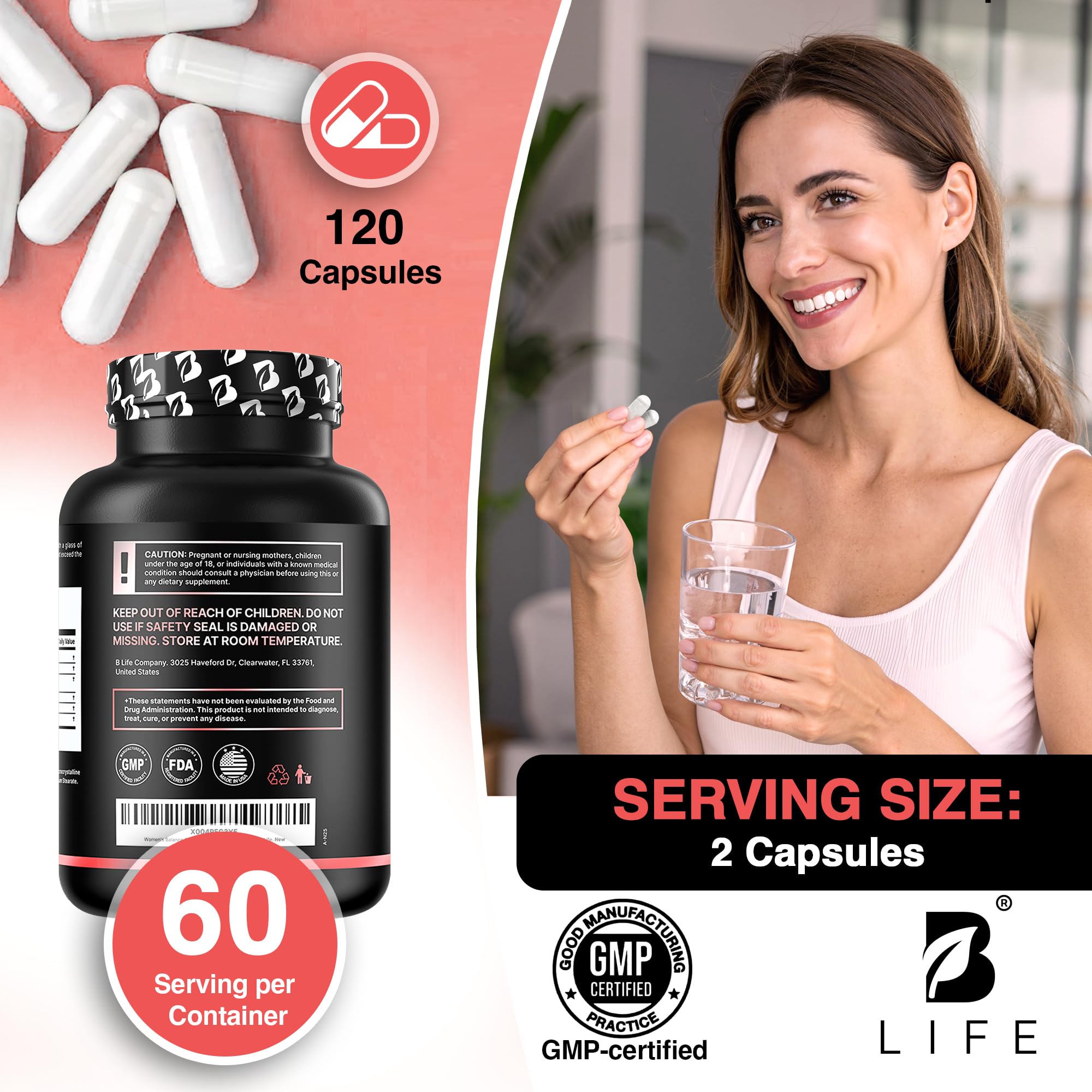B Life Company DIM Supplement 400 mg with Myo & D-Chiro Inositol, Dong Quai – Hormone Balance for Women – Fertility Supplements – Inositol Supplement - 120 Caps B Life CompanyBuy Supplements Australia