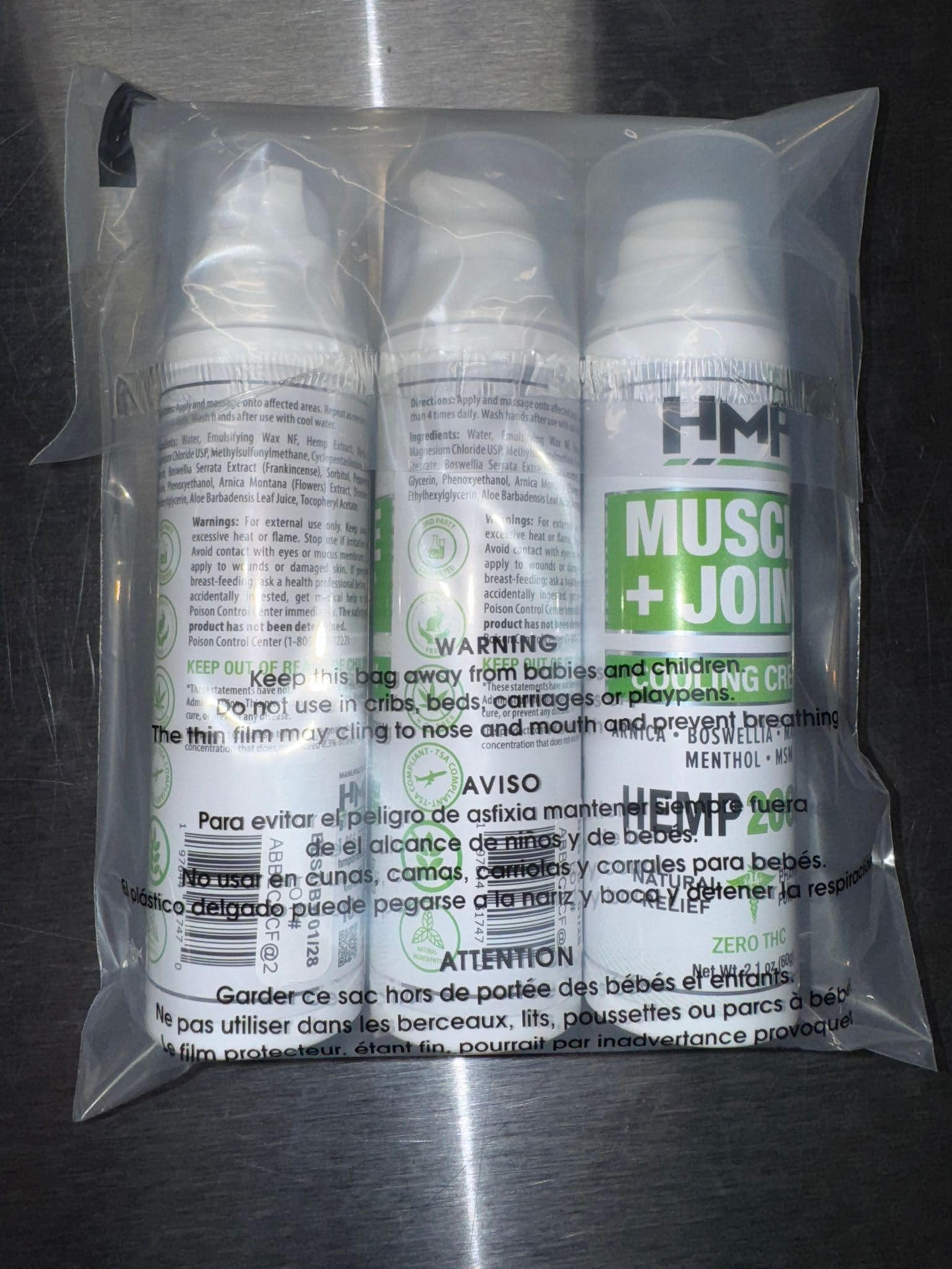 HMP BRANDS Hemp Cream Muscle & Joint Support 2000MG Hemp Discomfort Relief Formula w Menthol Ideal for Knee Muscle Joint Back Shoulder Elbow Maximum Joint Support, Natural Formula Made in USA (3 Pack) HMP BRANDSBuy Supplements Australia
