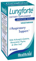 HealthAid LungForte 30 Tablets – Daily Antioxidant Lung Support with NAC, Resveratrol, Olive Leaf, Thyme & Vitamins A, C & D3 – Vegetarian, Non‑GMO HealthAidBuy Supplements Australia
