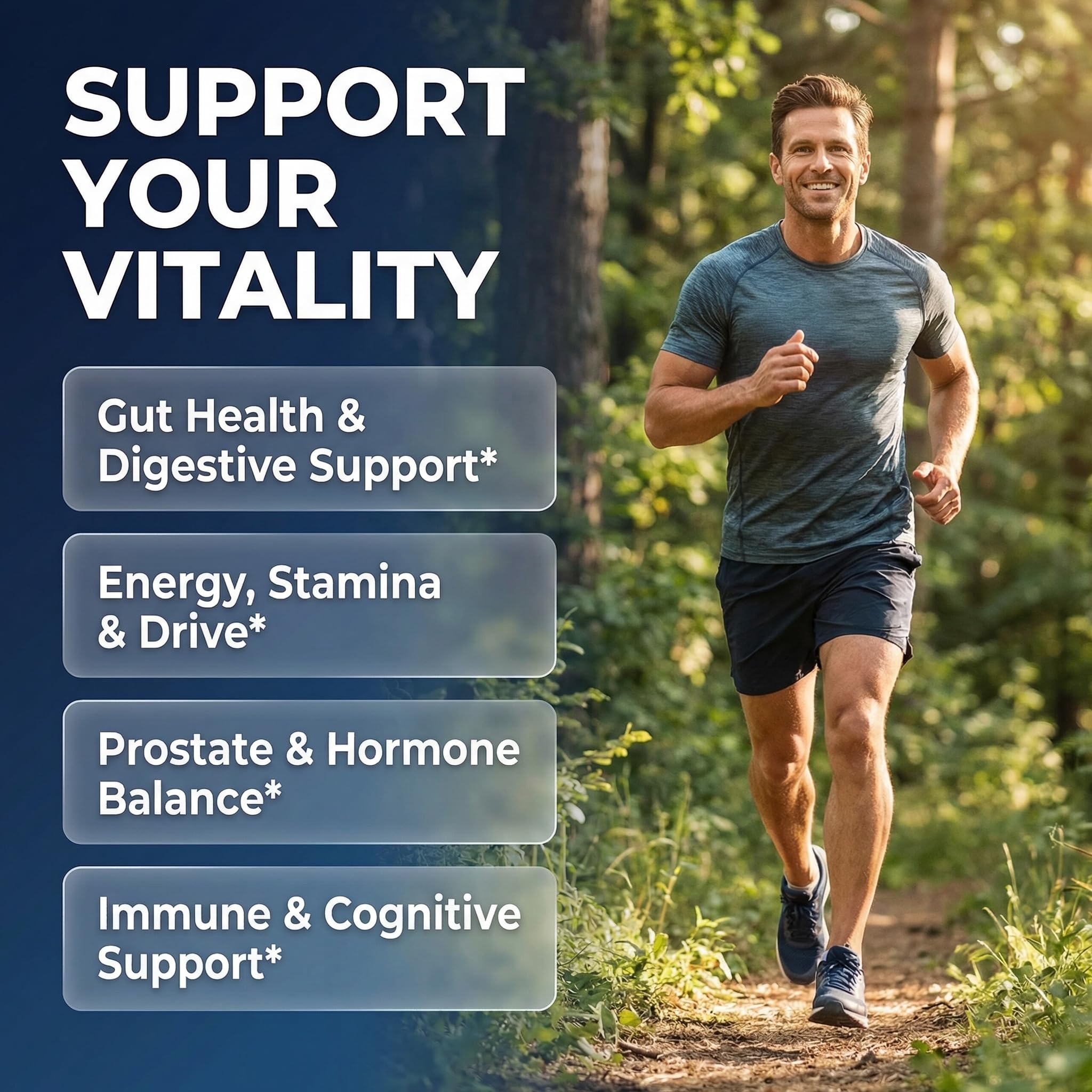 Clean Nutra Probiotics for Men | Tongkat Ali, Saw Palmetto, Tribulus, Ginseng, Ashwagandha, Maca, Pumpkin, Gingko Biloba, Pine Bark, Fenugreek, Shilajit, Zinc - Mens Probiotic 60 Capsules Clean NutraceuticalsBuy Supplements Australia