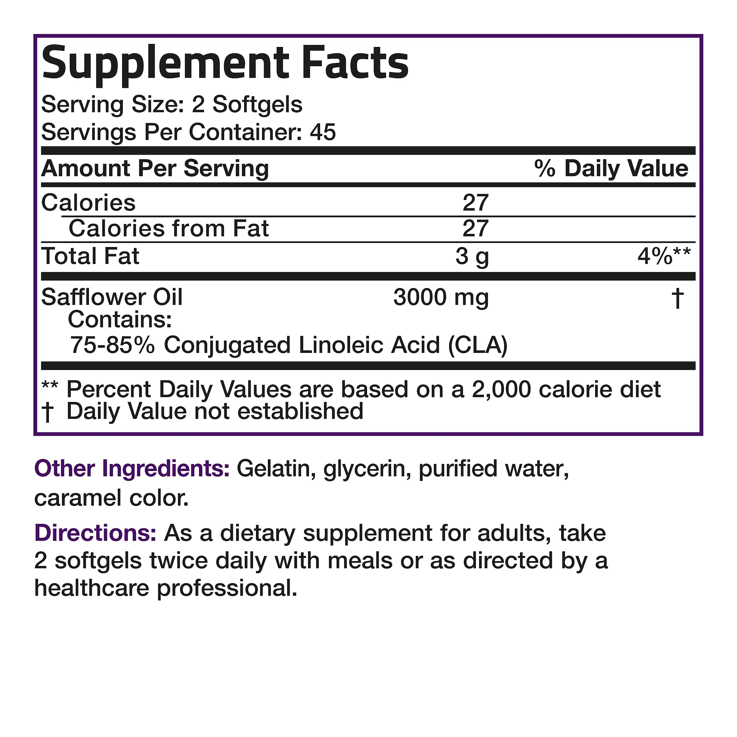 Bronson CLA 3000 Extra High Potency Supports Healthy Weight Managem