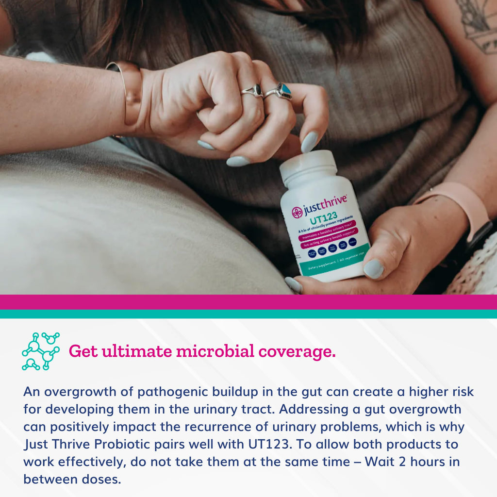 Just Thrive UT123 - Supports Urinary Tract Health for Women - Made with Cranberry, 60 Capsules Just ThriveBuy Supplements Australia