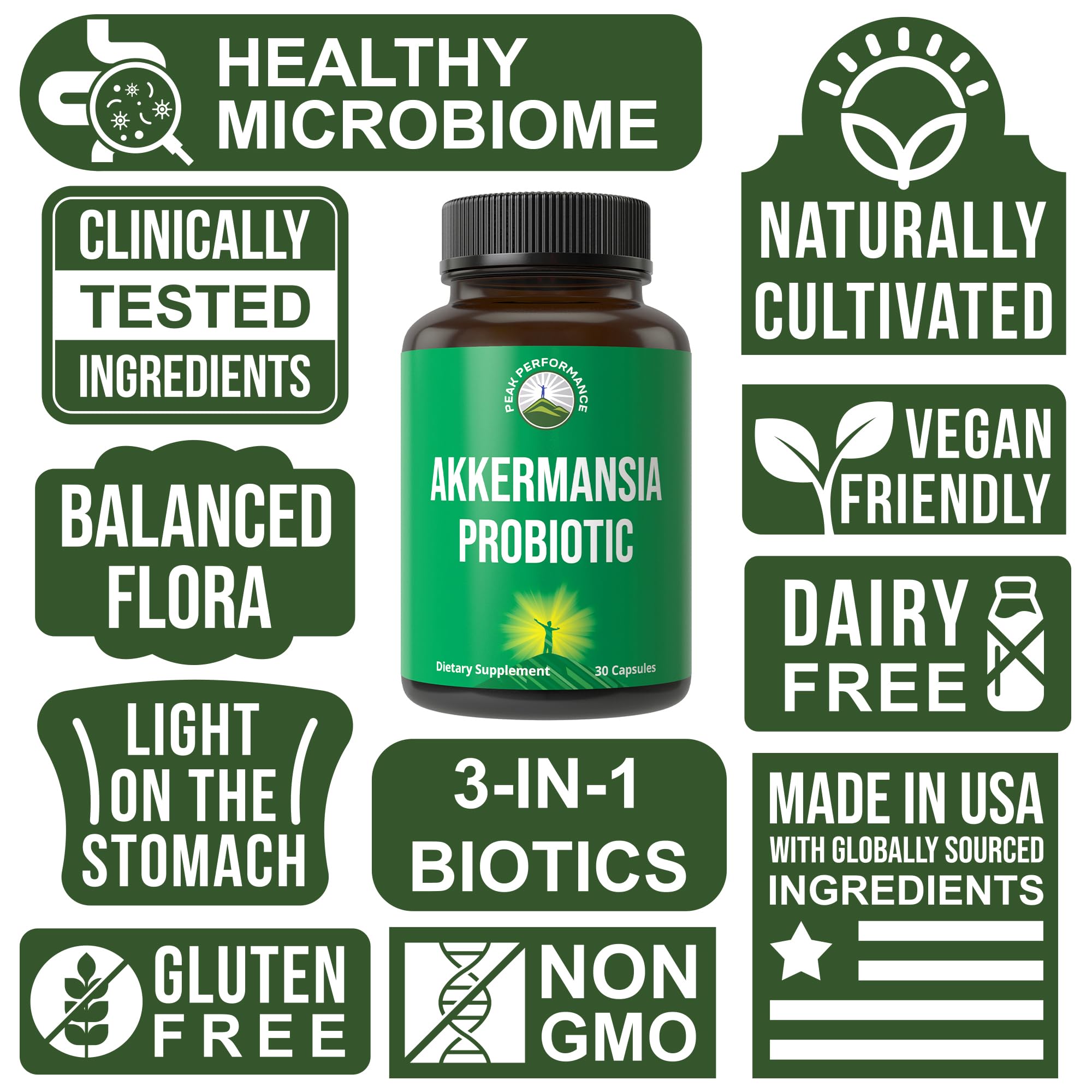 Akkermansia Probiotic to Increase GLP-1 Production. Ultra High Strength Akkermansia Muciniphila Live Strain with Prebiotic Fiber for Gut Health & Microbiome Balance. Delayed Release, 3rd Party Tested Peak PerformanceBuy Supplements Australia