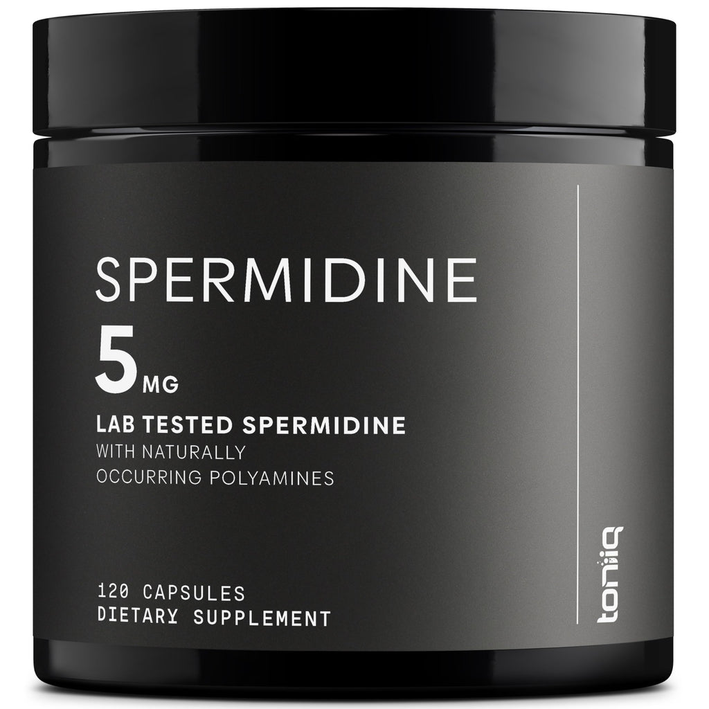 Toniiq Ultra Concentrated 500mg Spermidine Supplements for Men and Women - Non-Synthetic Spermidine Standardized to No Less Than 1% - 5mg per Serving Rice Germ Extract Toniiq buy supplements Au