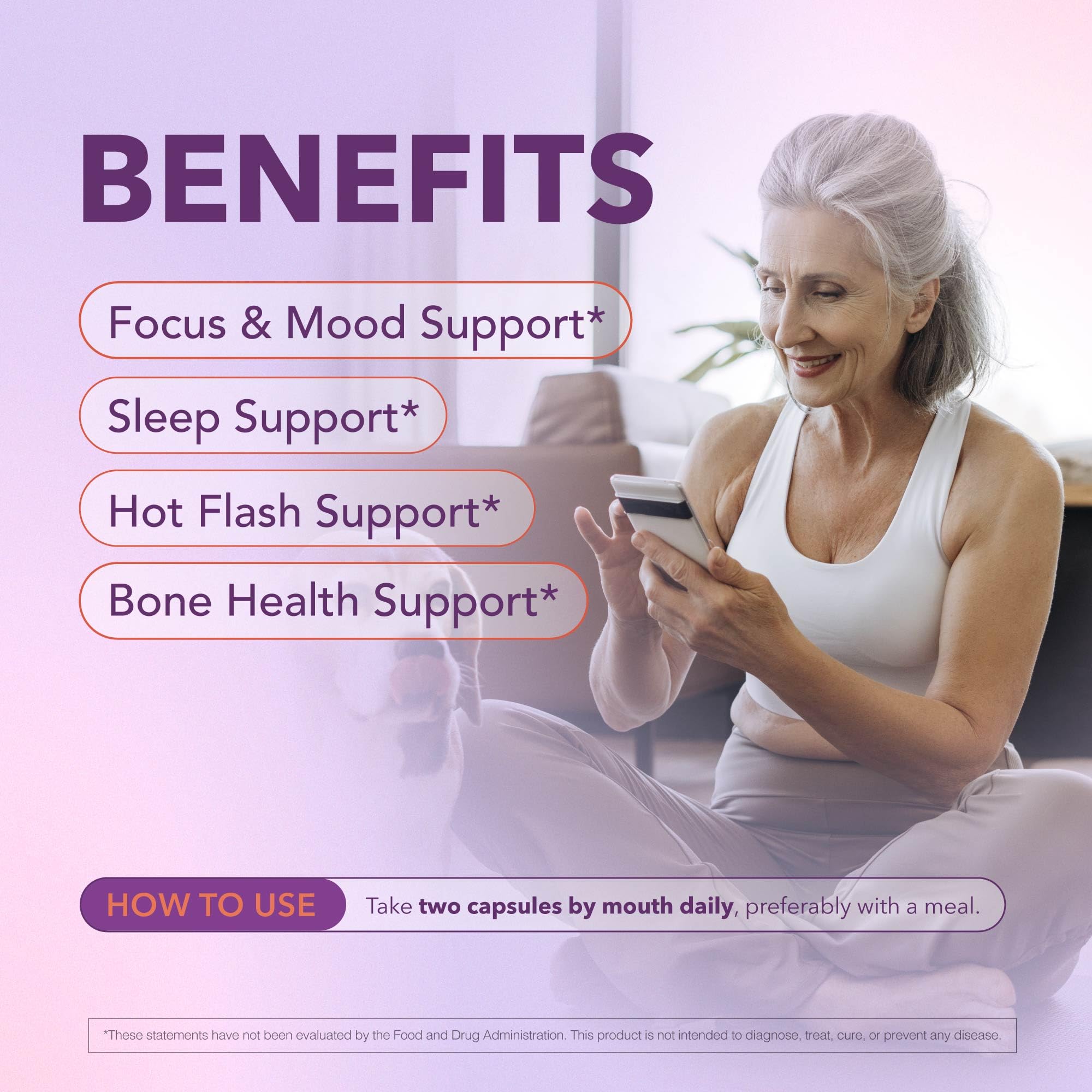 Bioligent Menopause Support Supplement for Women, Hot Flash, Sleep, Mood & Focus Support, Hormone-Free with Maca, Ginseng, Chamomile & Saffron, Non-GMO, 60 Capsules, 30 Day Supply BIOLIGENTBuy Supplements Australia