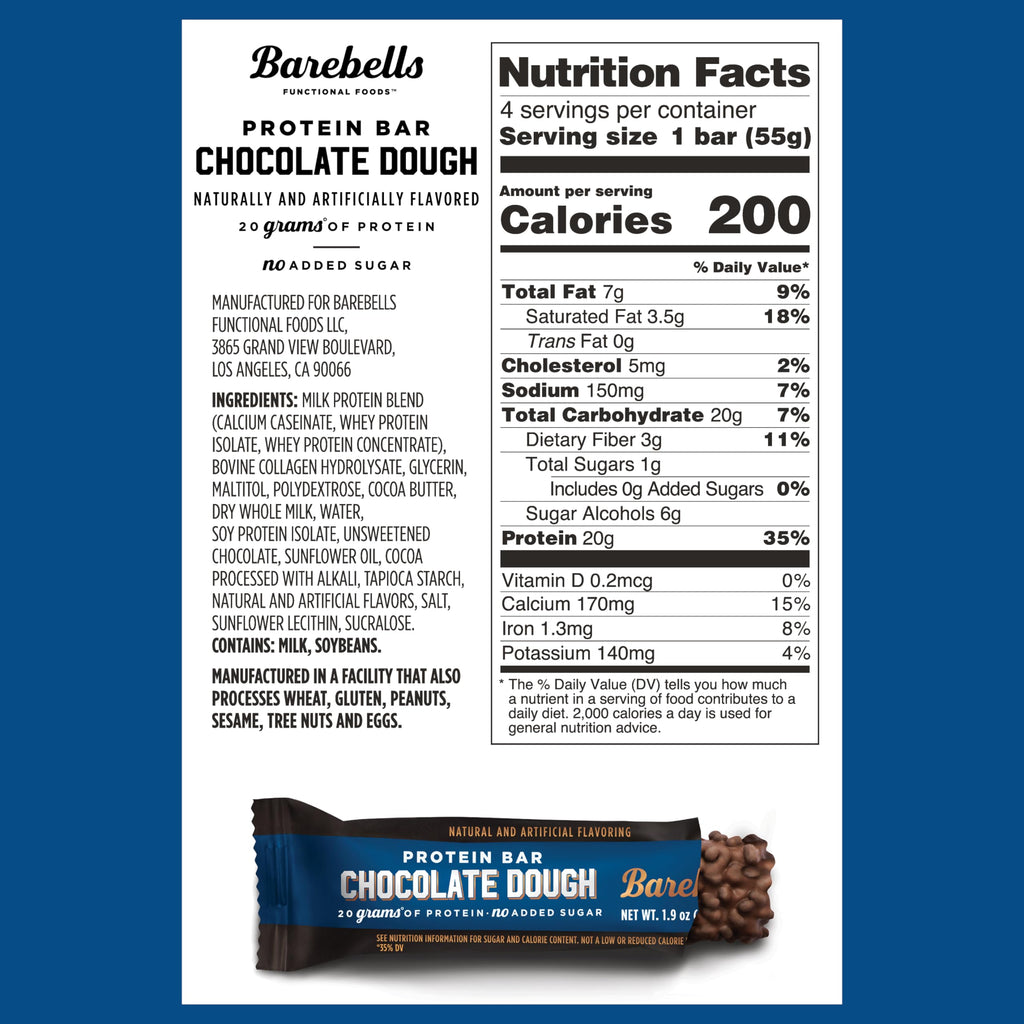BAREBELLS Protein Bars Variety Value Pack - 16 Count, 1.9oz Bars - Protein Snacks BAREBELLSBuy Supplements Australia