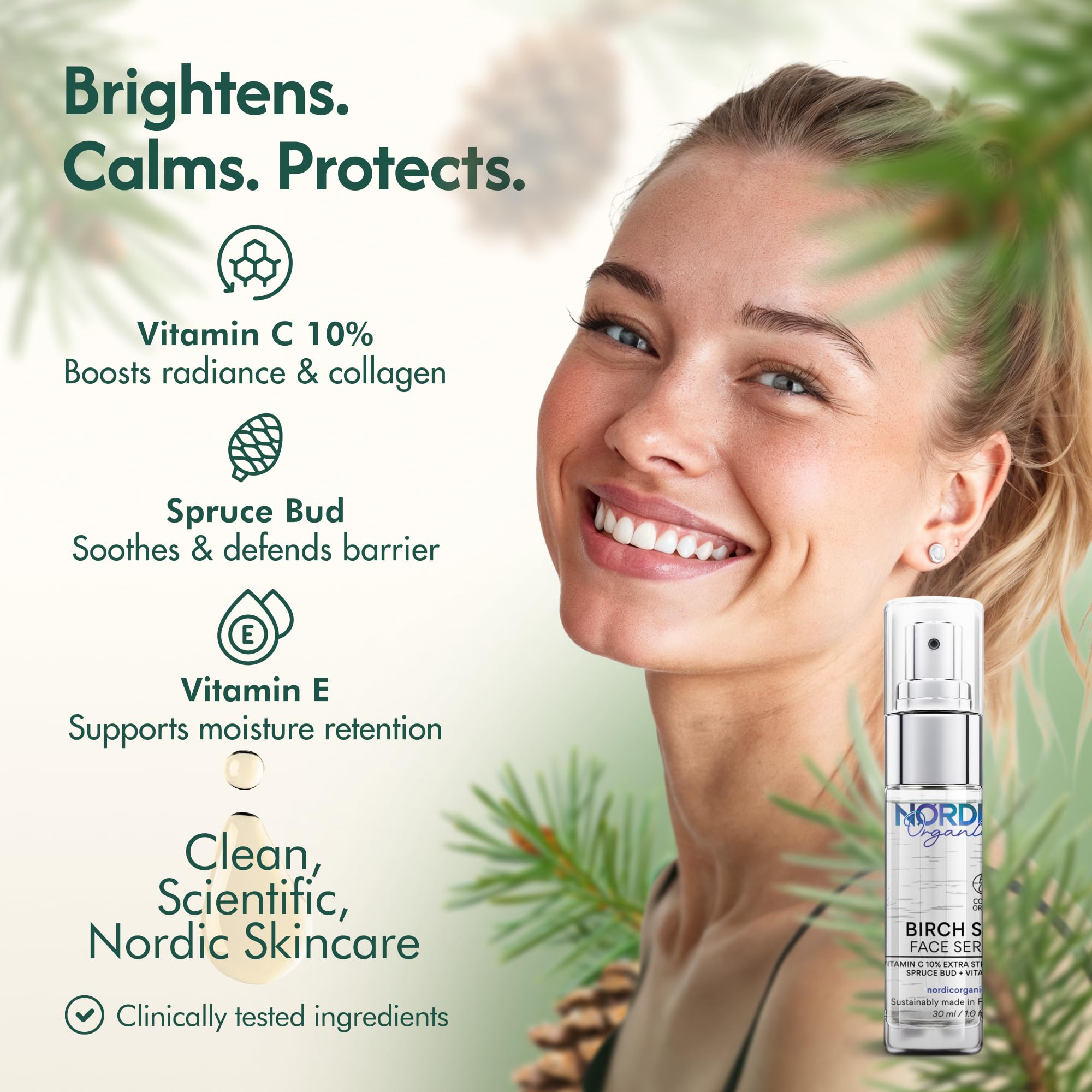 Nordic Organic Birch Sap Face Mist – COSMOS Certified Organic Formula with Hyaluronic Acid & Chaga Mushroom, Fragrance Free, Made in Finland 3.38 oz (100 ml), 1 Bottle Nordic OrganicBuy Supplements Australia