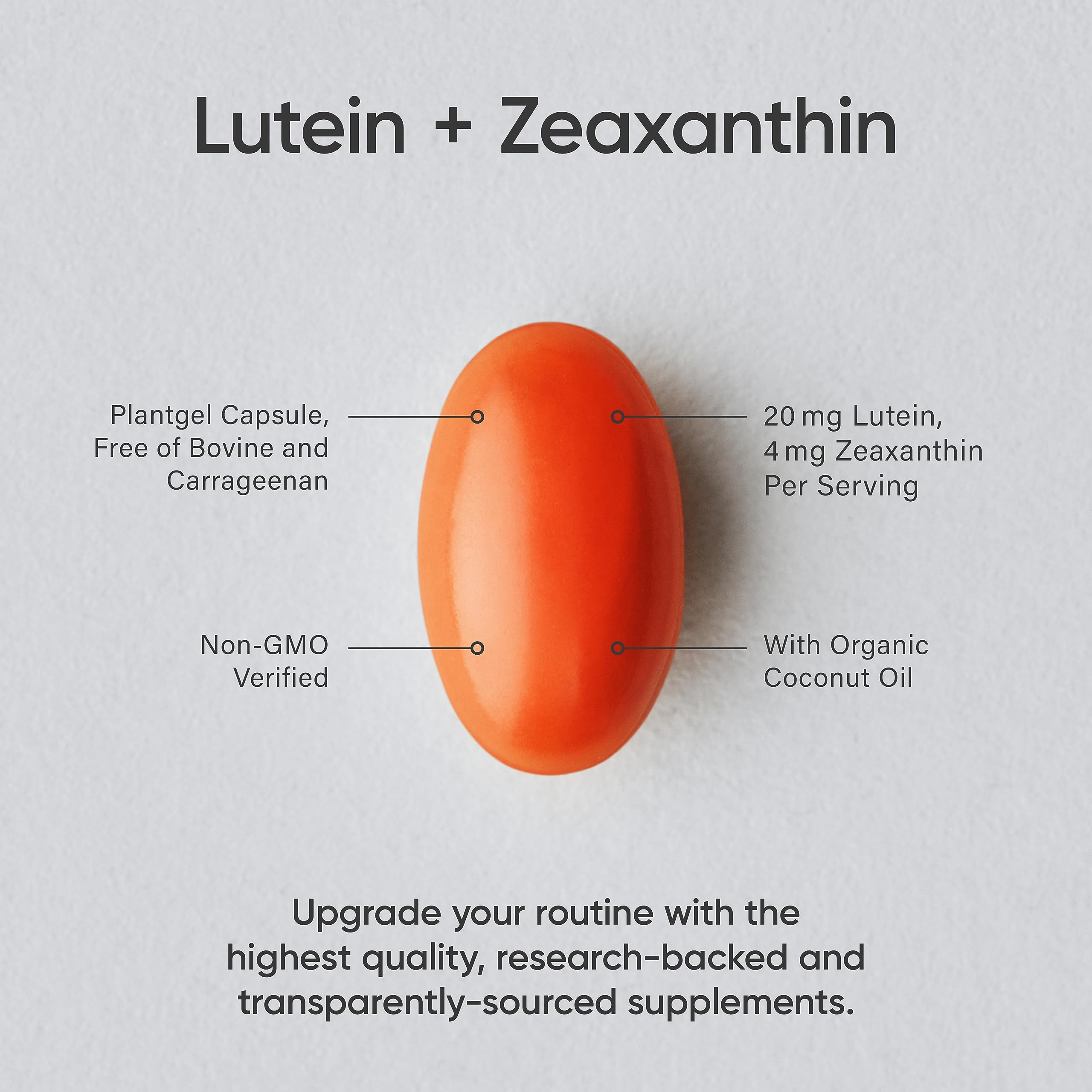 Sports Research Vegan Lutein + Zeaxanthin (20mg) with Organic Coconut Sports ResearchBuy Supplements Australia