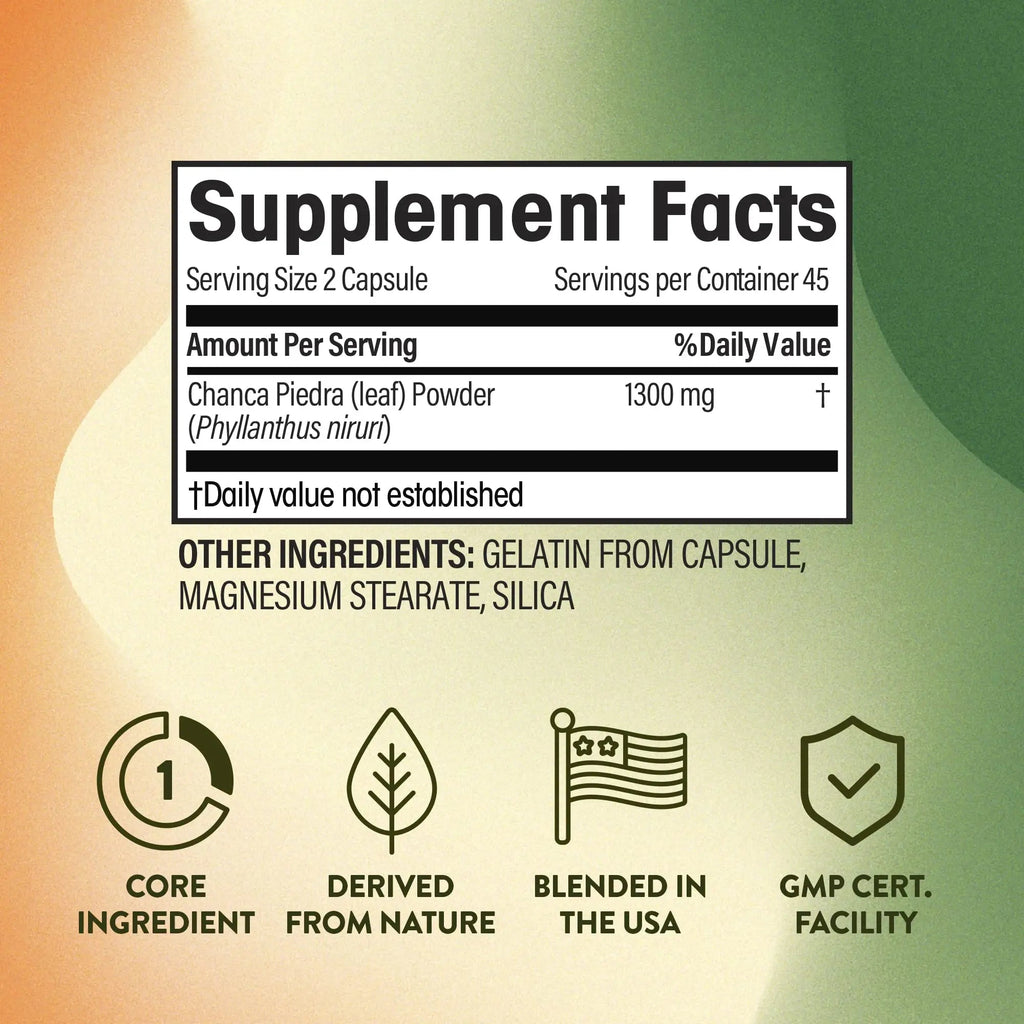 NGL Chanca Piedra Pure Stone Breaker 1,300mg - Kidney, Renal, Gallbladder Support Phyllanthus niruri - All Natural Herbal Detox Urinary Tract, Removes Impurities - 90 Capsules NGLBuy Supplements Australia