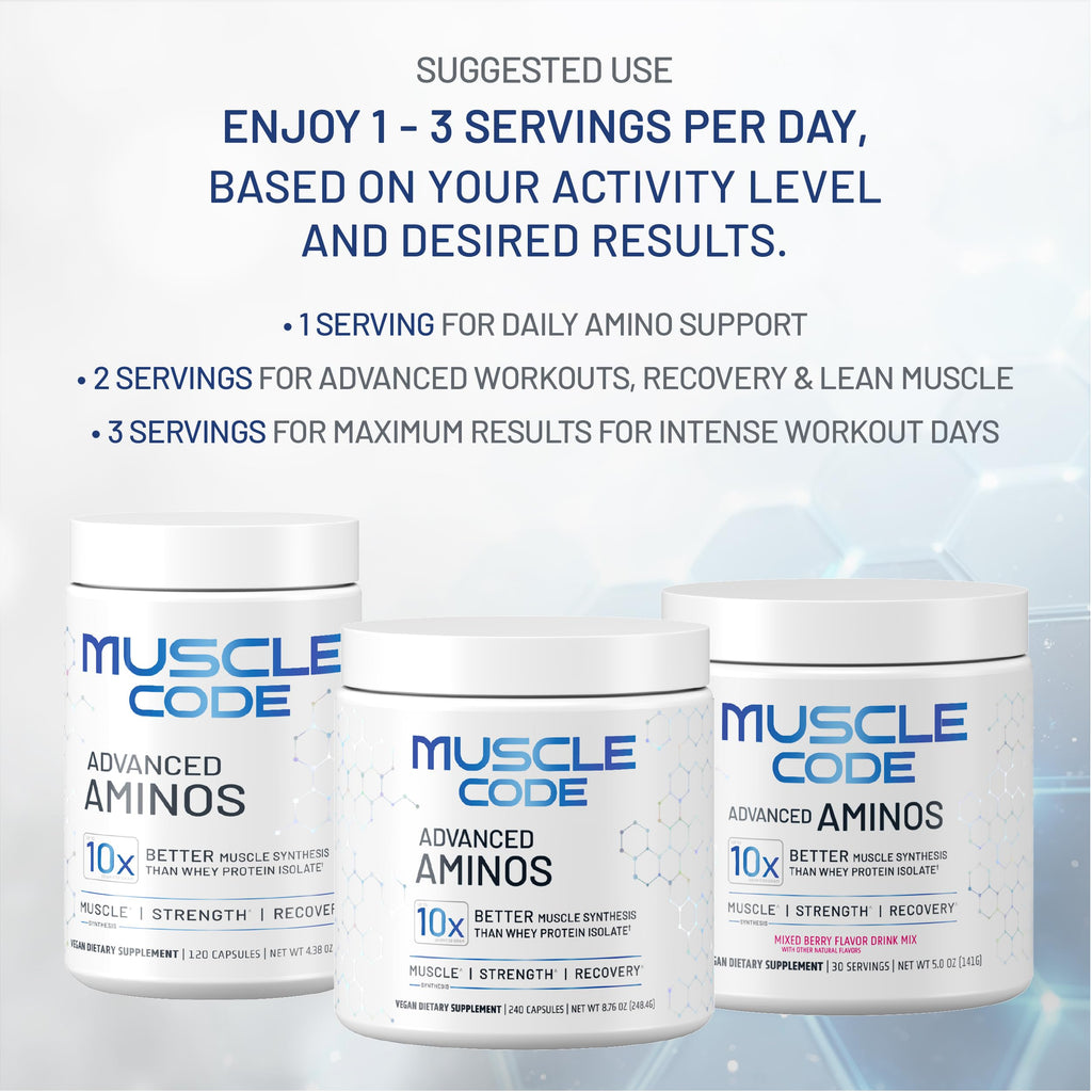 NAUTILUS Muscle Code Essential Amino Acid Capsules – Muscle Synthesis & Repair & Strength – Unflavored – 30 Servings – Clinically Studied