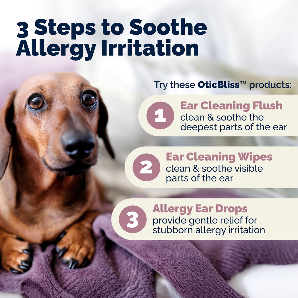 Vetnique Oticbliss Cat & Dog Ear Infection Treatment | Dog Ear Allergy Relief Drops, MicroSilver Yeast Infection Treatment for Dogs, Hydrocortisone for Itching, Redness Swelling (Ear Allergy Drops) Vetnique buy supplements Au
