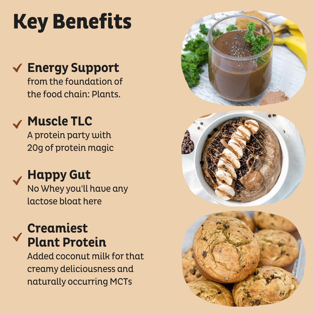 KOS Organic Plant Based Protein Powder, Chocolate Peanut Butter - Delicious Vegan Protein Powder - Keto Friendly, Gluten Free, Dairy Free & Soy Free - 15 Servings KOS buy supplements Au