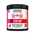 Zhou Nutrition Lite Up, Non-Stimulant Pre Workout Powder, Caffeine Free Nitric Oxide 