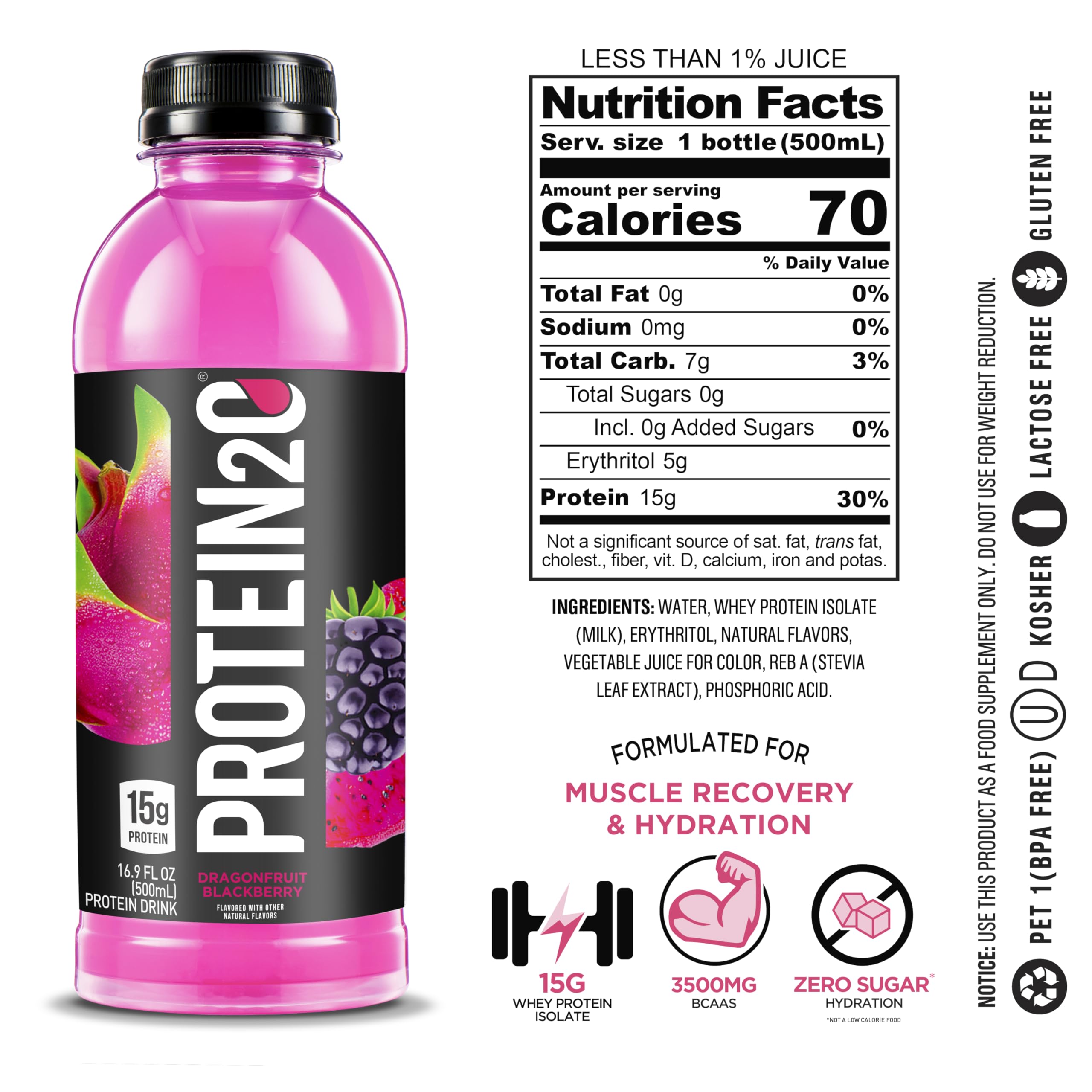 Protein2o 15g Whey Protein Isolate Infused Water, Ready To Drink, Sugar Free, Gluten Free Protein2oBuy Supplements Australia