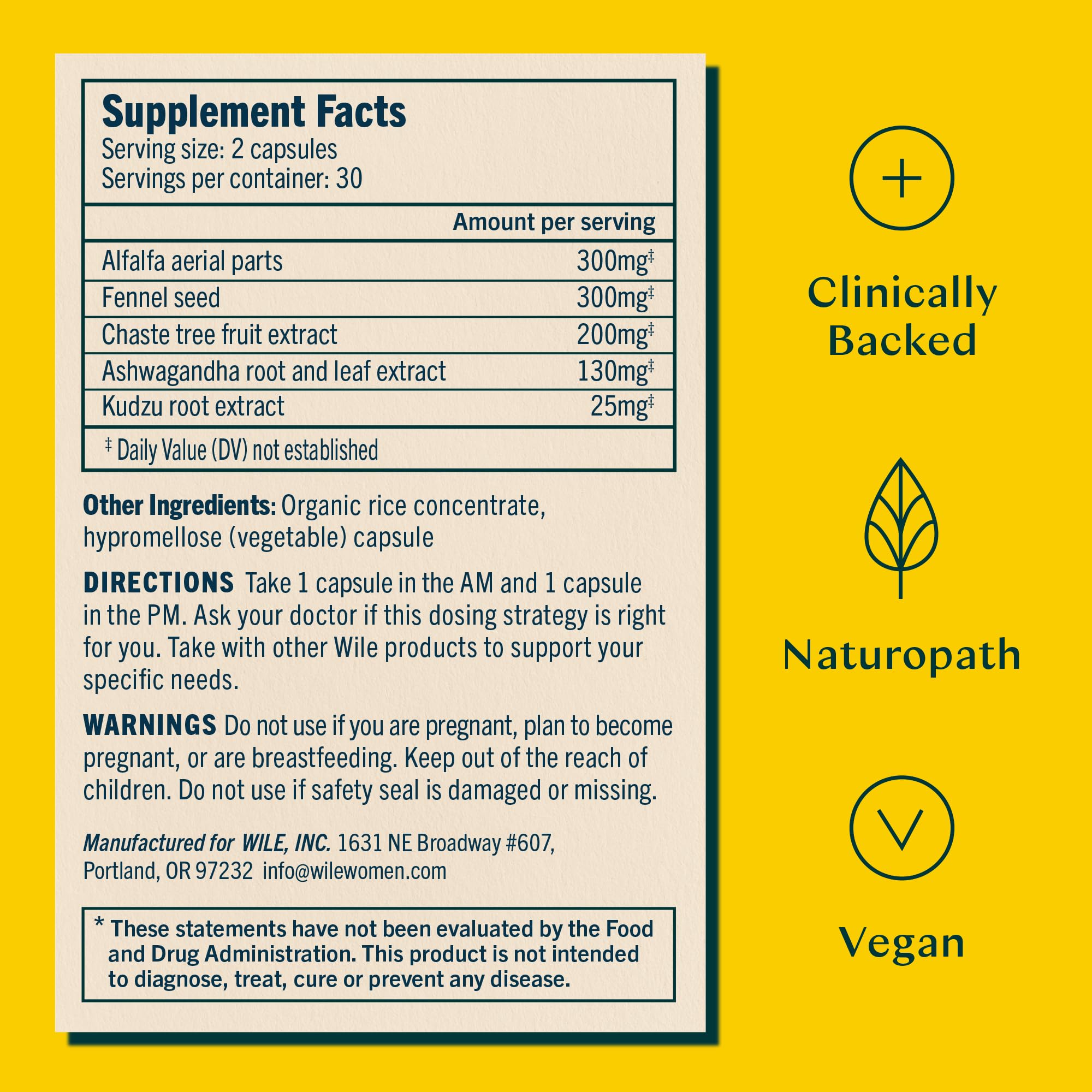 Wile Perimenopause Supplement for Women with Ashwagandha, Kudzu Root, Hops Extract WILEBuy Supplements Australia