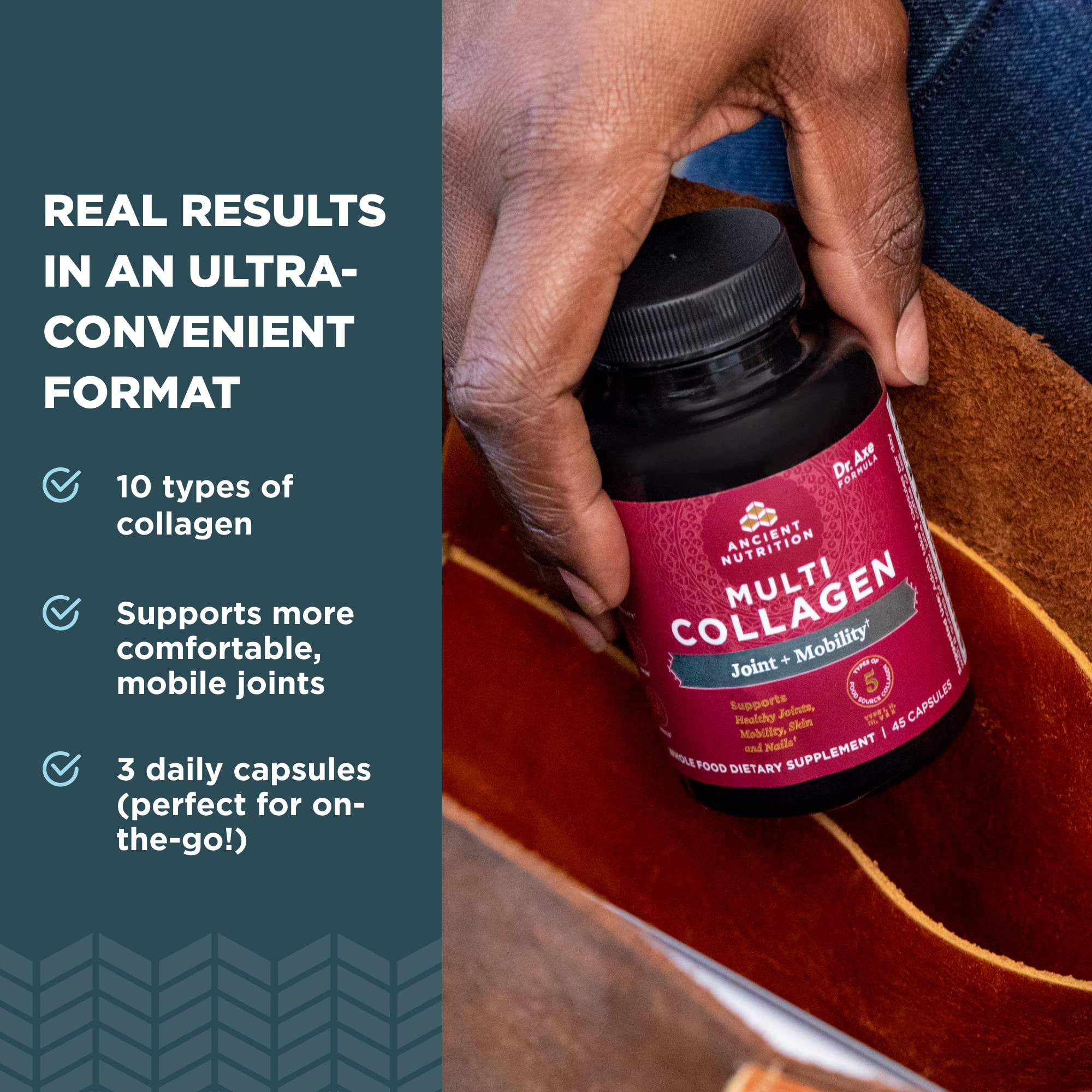 Ancient Nutrition Collagen Pills for Joint Support, Multi Collagen Capsules 45 Ct, Joint + Mobility, Supports Joints, Skin & Nails, Exercise Recovery, Paleo and Keto Friendly, Gluten Free Ancient NutritionBuy Supplements Australia
