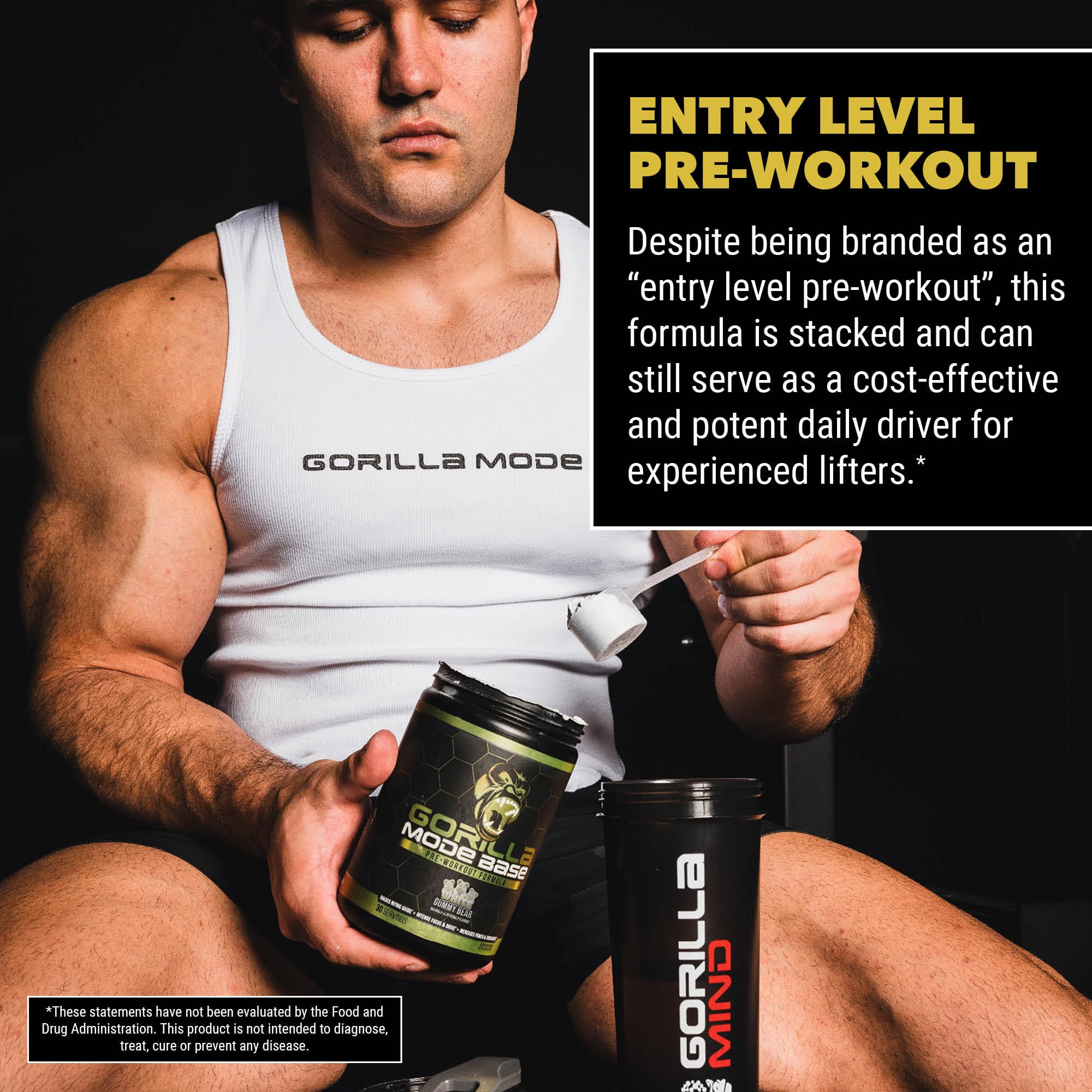 Gorilla Mode Base Pre Workout - Raises Nitric Oxide · Intense Focus & Drive · Endurance Gorilla MindBuy Supplements Australia