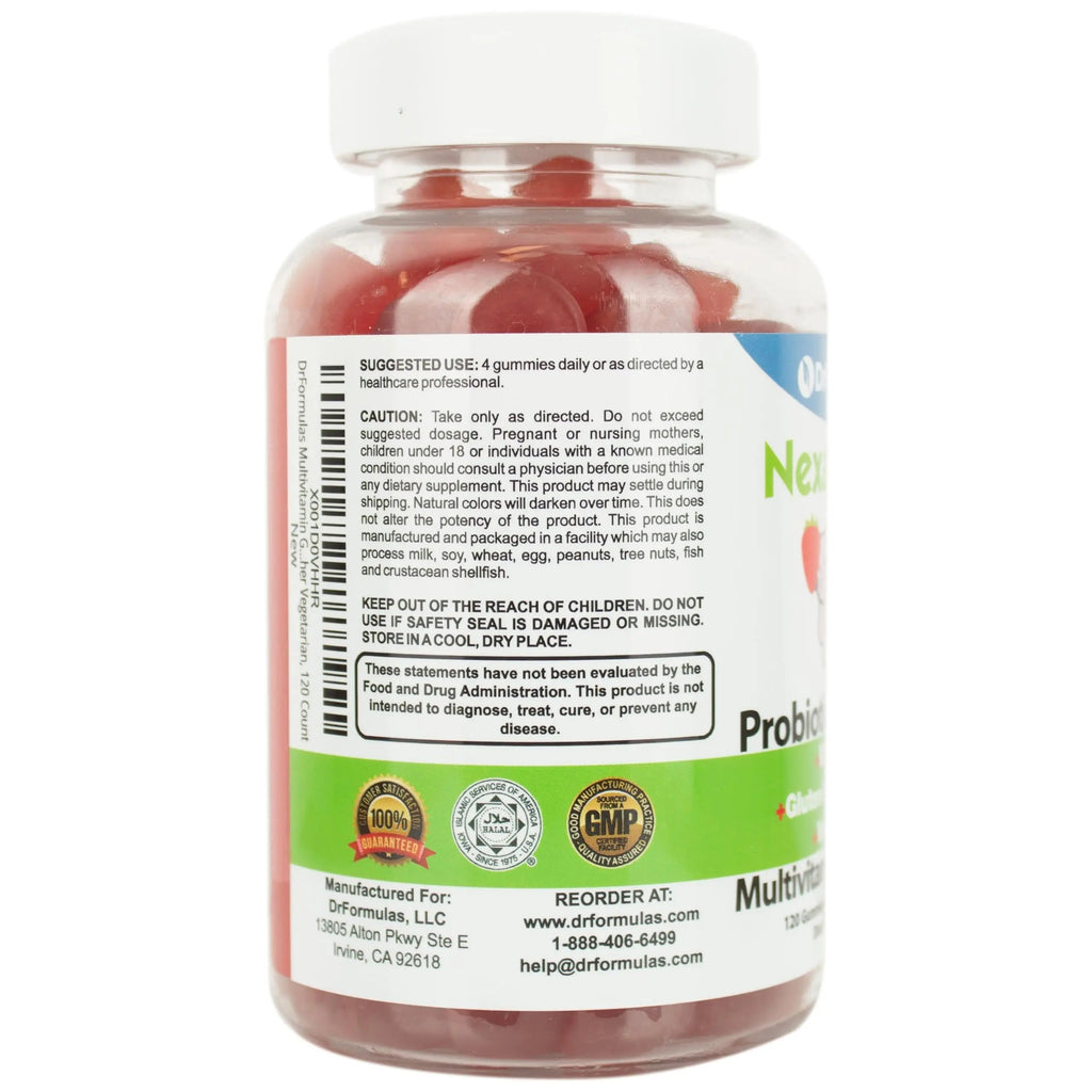 DrFormulas Multivitamin Gummies with Omega 3 and Probiotics for Kids and Adults with Vitamin C | Nexabiotic with Vitamin A, C, D3, E, B6, B12 DrFormulas